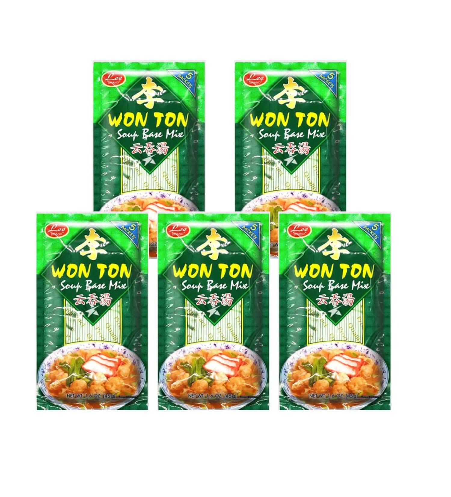 LEE Won Ton Soup Base Mix Chinese Noodle Soup Broth 45g (5 Packs 25 Sachets) - Buy Online on GoSupps.com