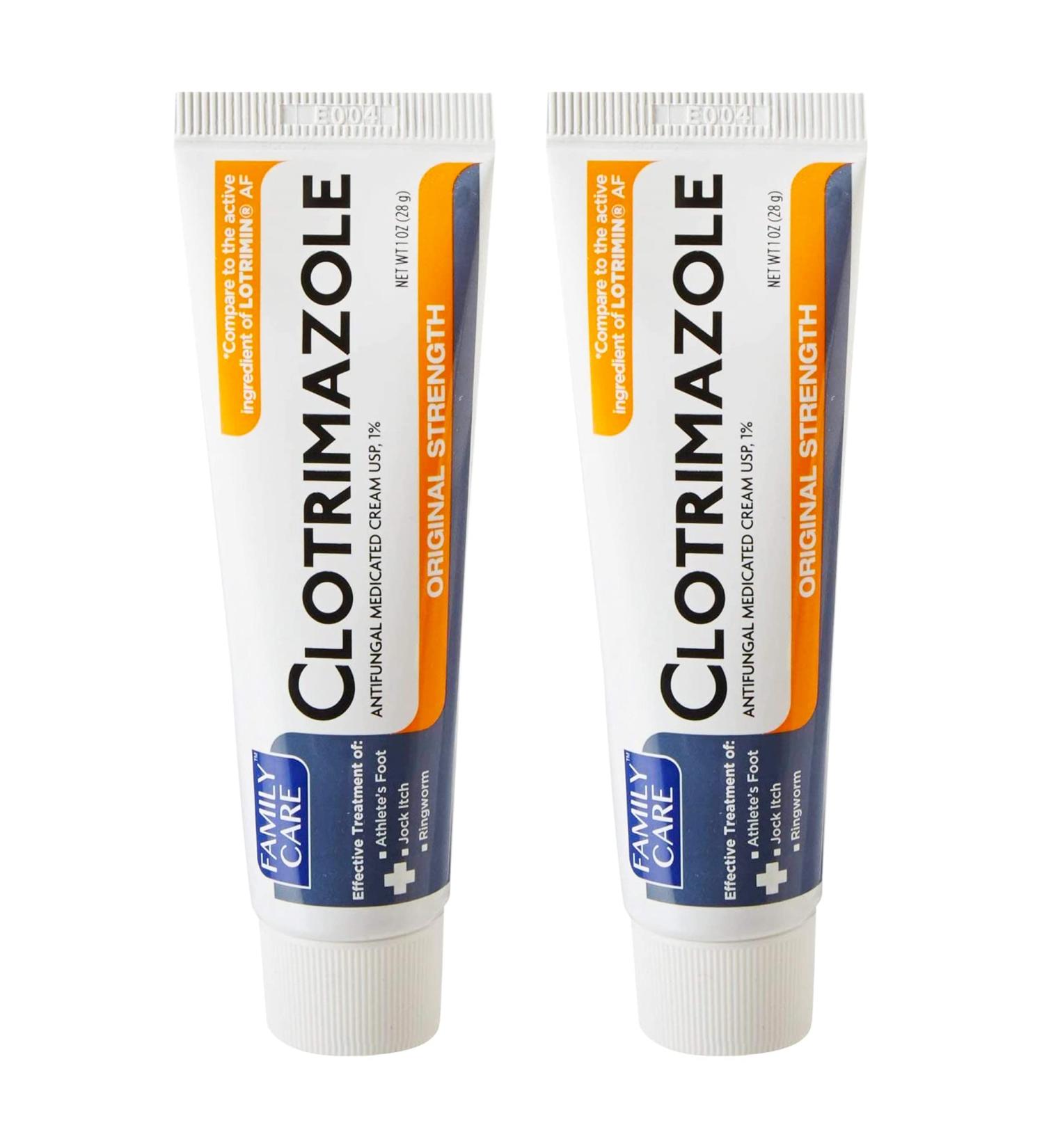 2-Pack Family Care Clotrimazole Anti-Fungal Cream 1% USP - Buy Online on GoSupps.com