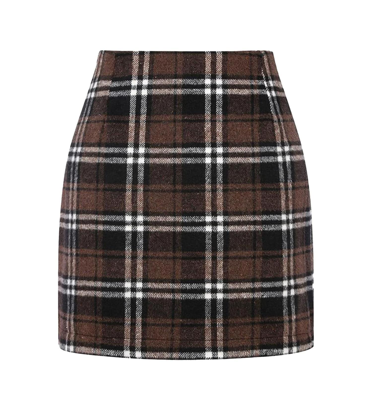 Shop Women's Short Winter Mini Skater Skirt - A-Line Casual Rock with High Elastic Waist | Stylish & Comfortable Winter Fashion - Buy Online on GoSupps.com