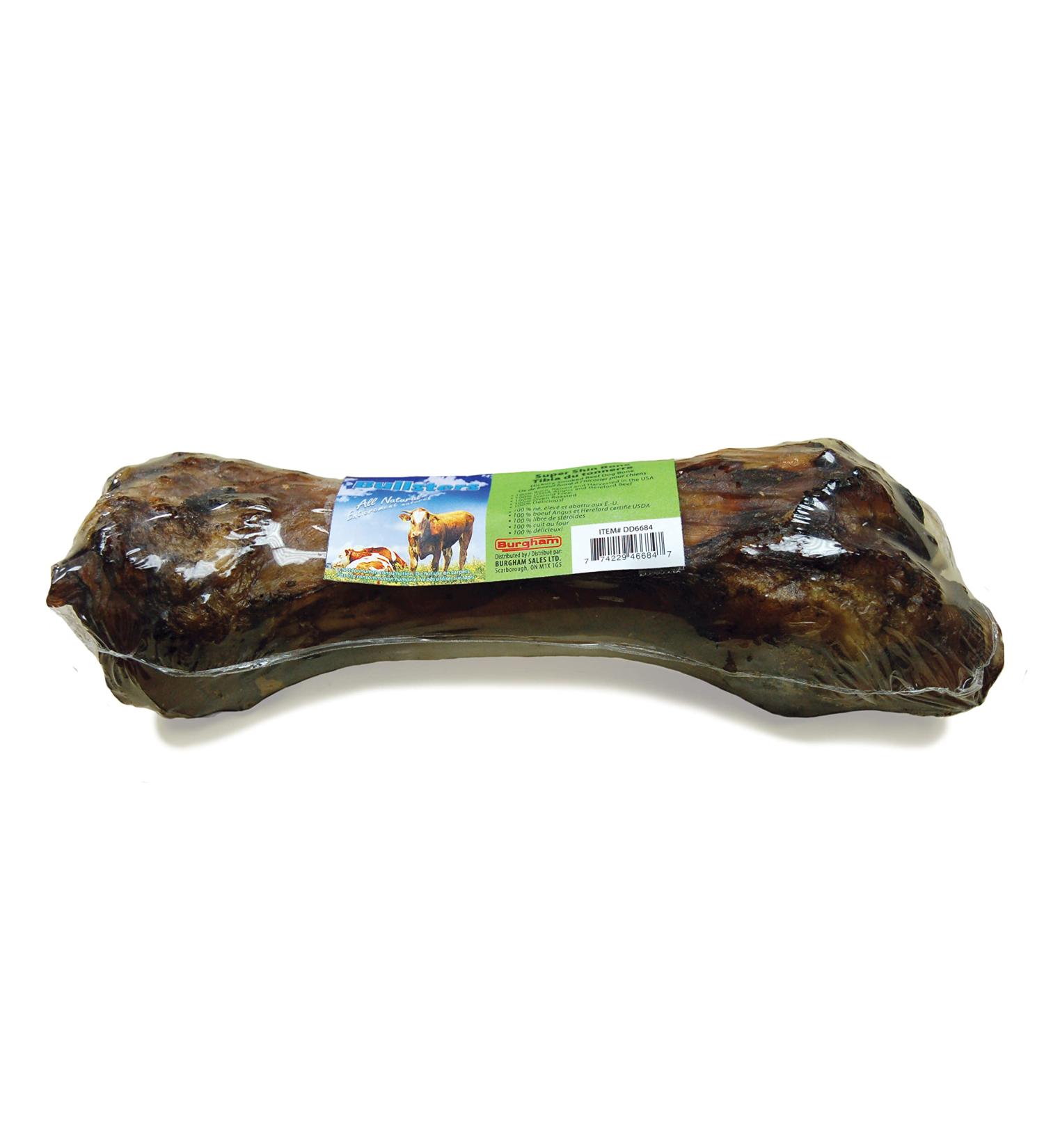 Bullsters Dog Treats Bones Chews Long Lasting for Aggressive Chewers All Natural Hickory Smoked Beef Dog Bones 1 Ingredient with No Additives No preservatives Steroid Free Oven Roasted and Delicious for Medium Large Extra Large XL Dogs Super Shin Bone app