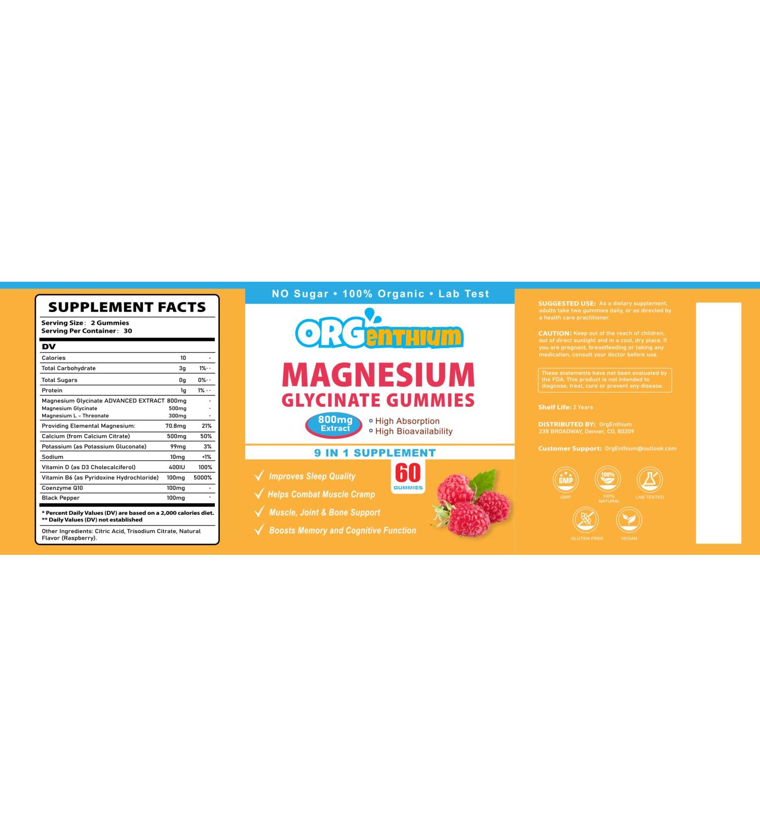 Magnesium Gummies - 360 Ct | Magnesium Glycinate Supplements