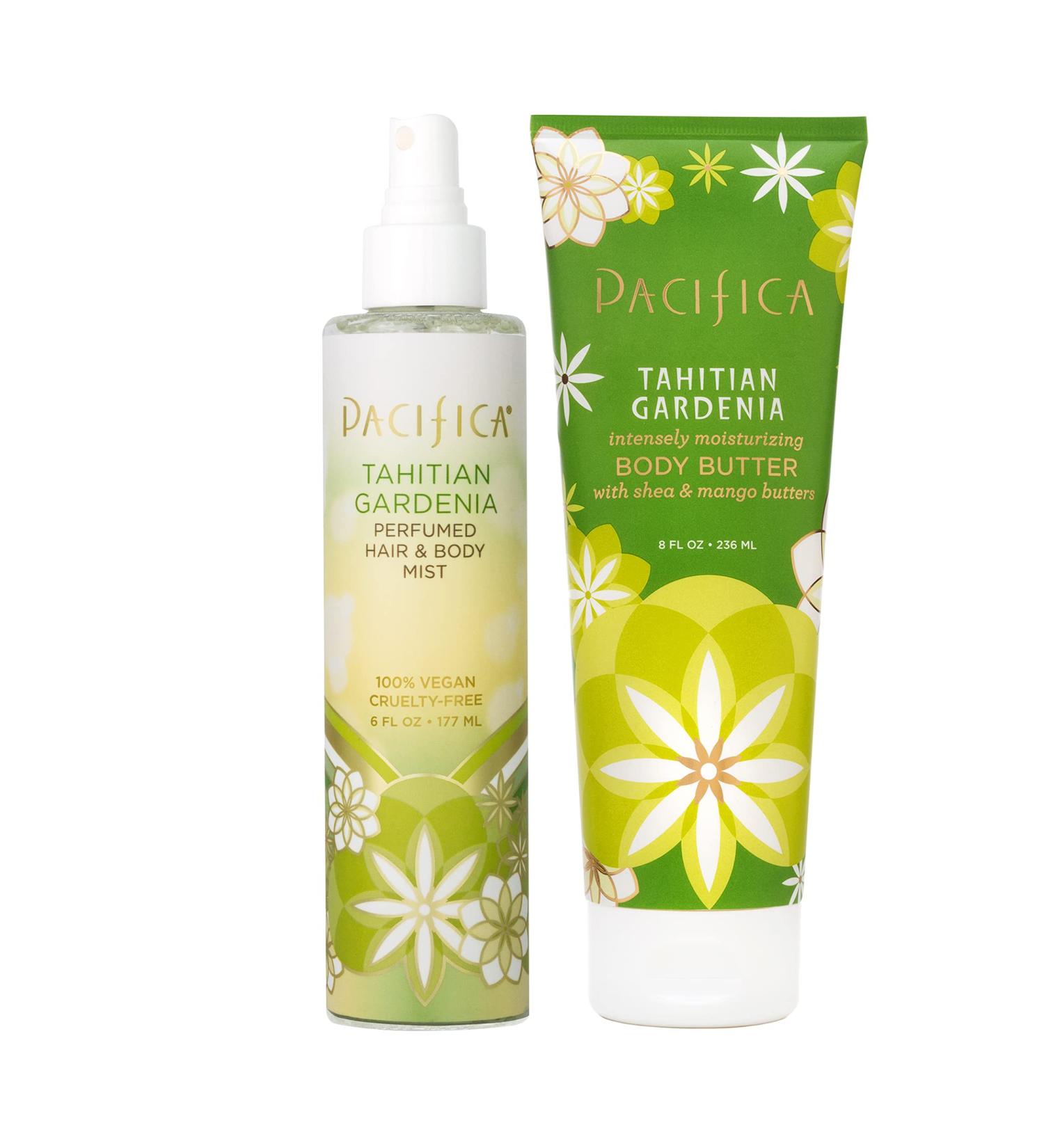Pacifica Beauty Tahitian Gardenia Body Butter & Hair Spray Set | Vegan & Cruelty-Free | Gardenia Scented Lotion and Fragrance - Buy Online on GoSupps.com