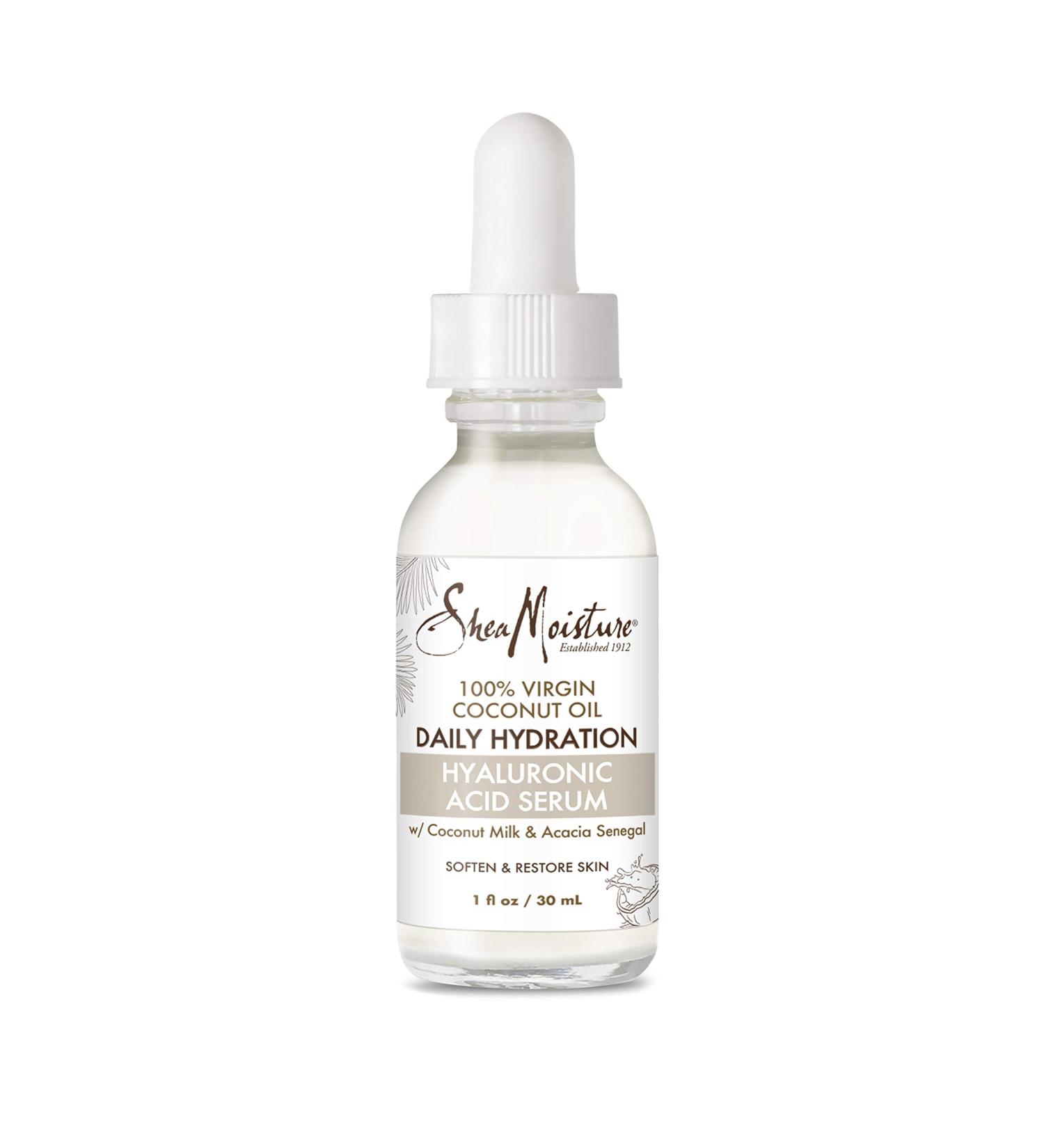 SheaMoisture Hyaluronic Acid Serum with 100% Virgin Coconut Oil - Paraben Free Face Serum 1 fl oz - Buy Online on GoSupps.com