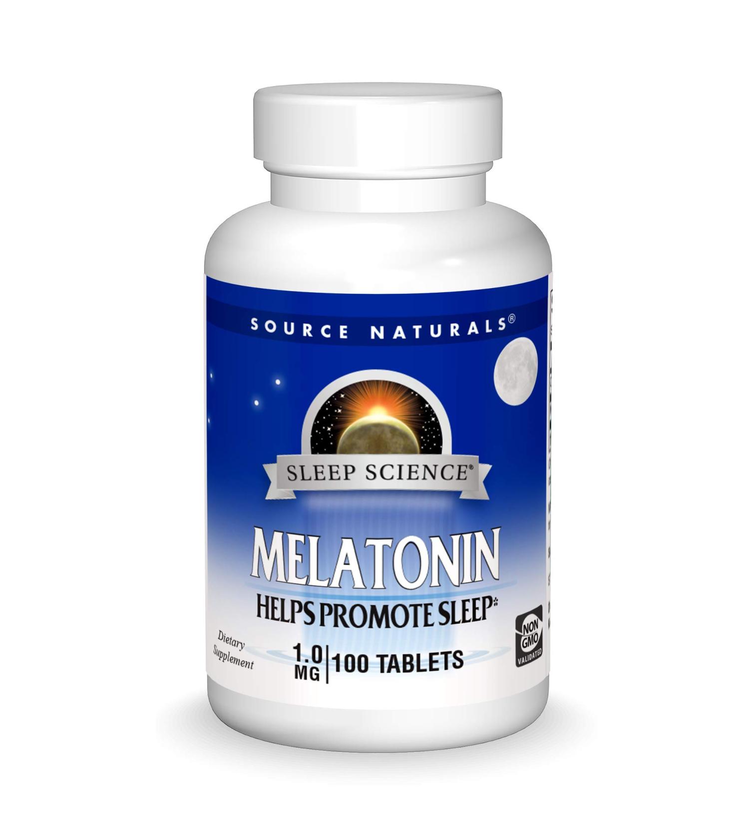 Source Naturals Melatonin 1 mg - Sleep Support - 100 Tablets - Buy Online on GoSupps.com