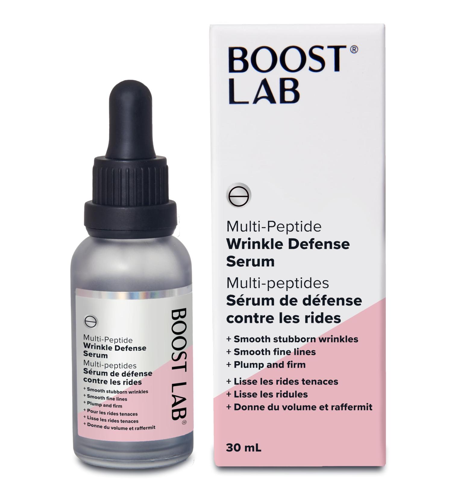BOOST LAB | Multi-Peptide Wrinkle Defense Serum | Reduces the appearance of crow's feet & fine lines | 30ml - Buy Online on GoSupps.com