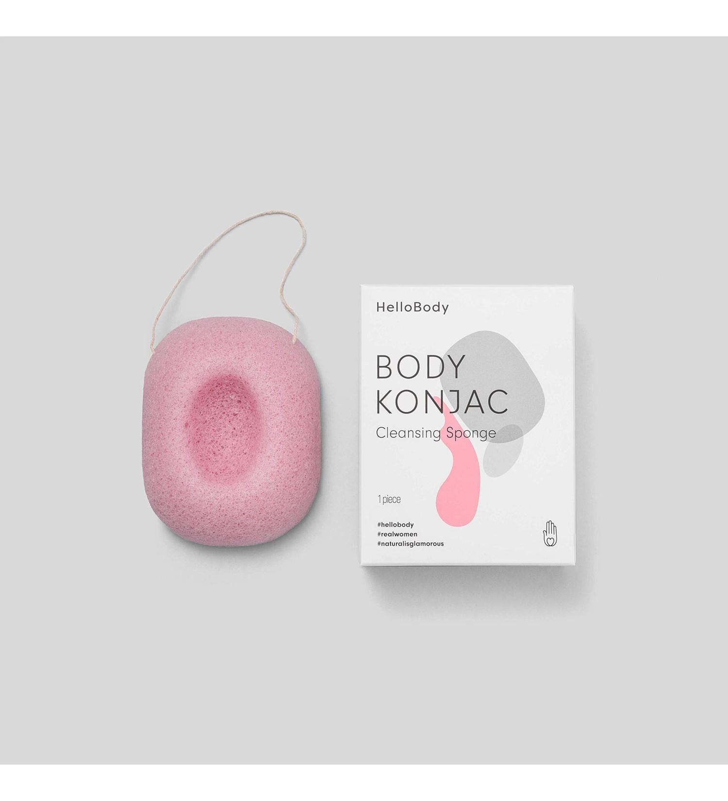 HelloBody BODY KONJAC body sponge Konjac sponge for natural cleansing Vegan natural sponge with peeling effect