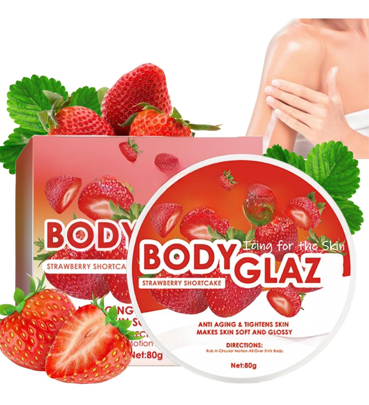 Body Gla-ze Strawberry Shortcake Body Gla-ze Body Butter Strawberry Body Butter for Women Brightening Body Lotion Firming Body Cream Body Lotion for Dry Skin Moisturizing Skincare Body Butter Cream - Buy Online on GoSupps.com