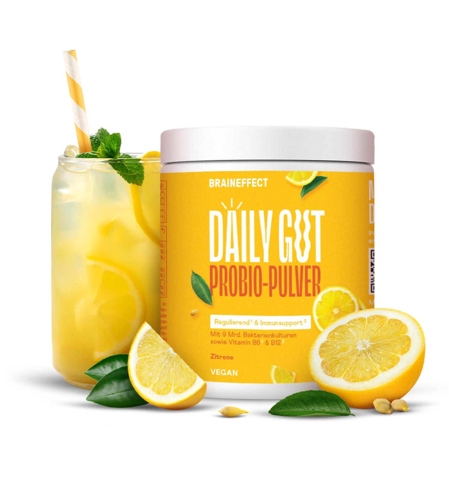 Braineffect Daily Good - Fruity Beverage Powder with B6 & B12 | Hunger Control & Gut Health Support - Buy Online on GoSupps.com