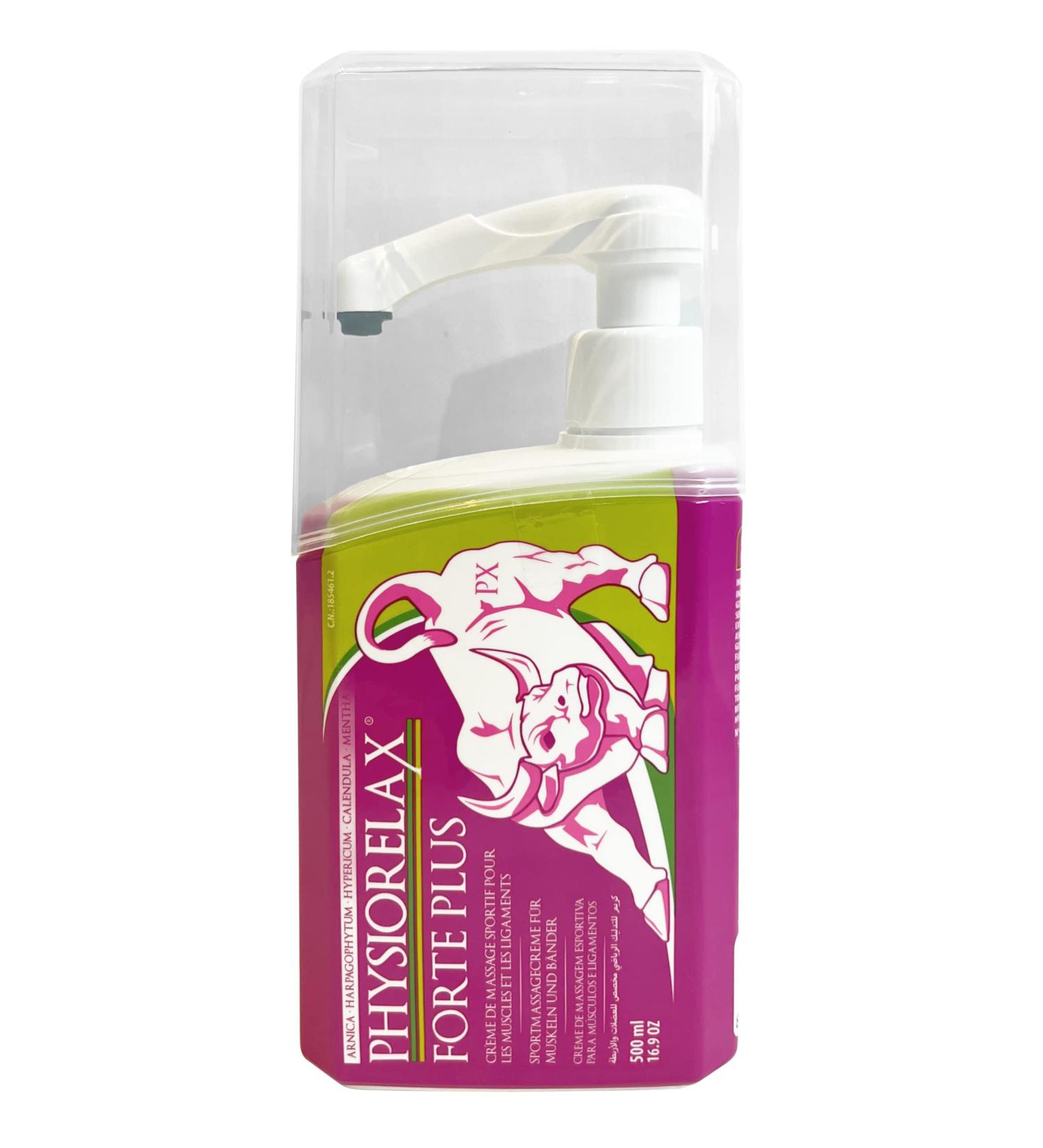 Physiorelax Forte Plus - 500ml Massage Cream for Muscle Relaxation | Pre & Post Workout Use | Ideal for Personal & Professional Care - Buy Online on GoSupps.com