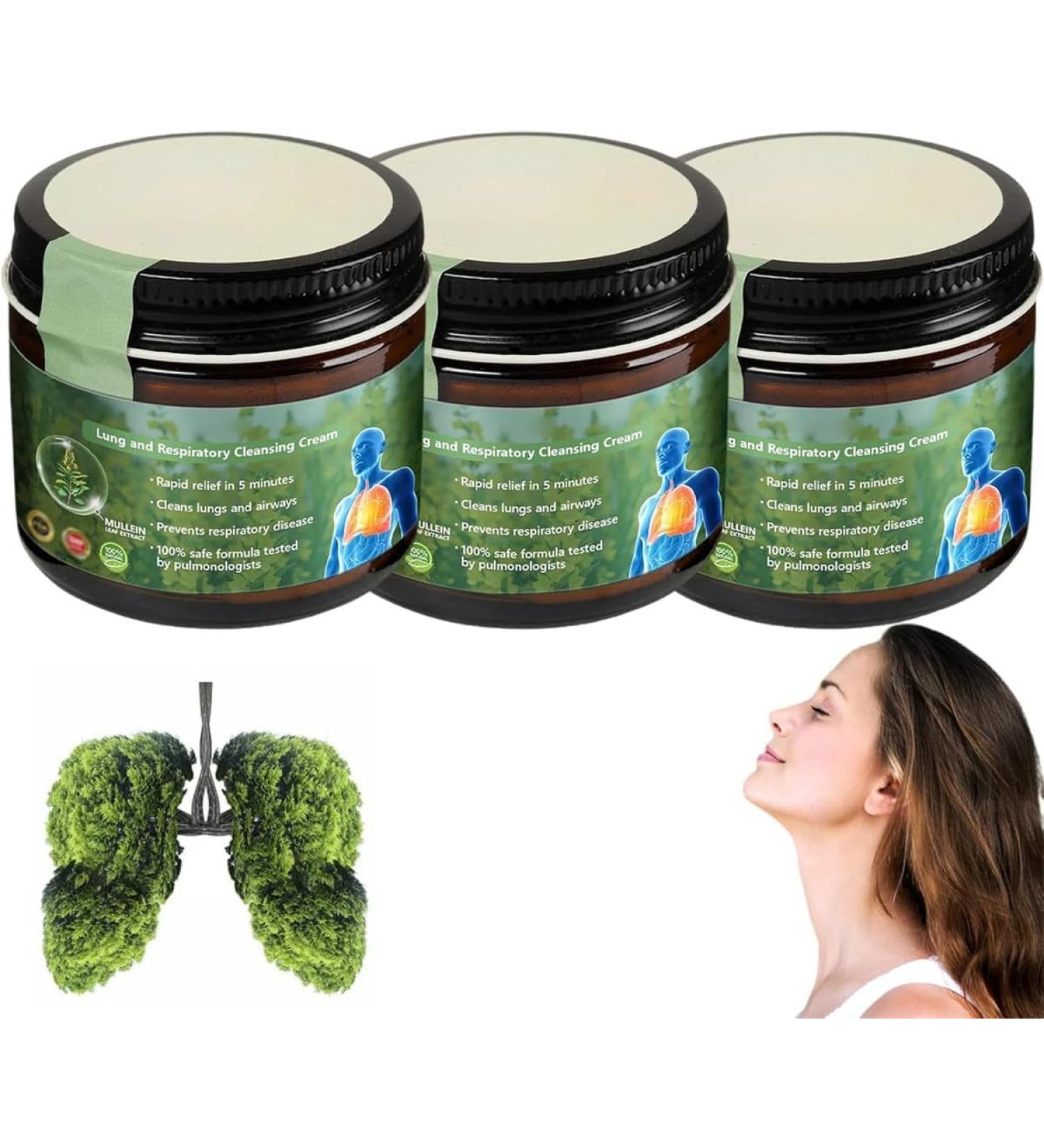 Anshka Mullein Clear Lung Repair Cream Chest Rub for Lung Health & Respiratory Support Unisex 3 Pack - Buy Online on GoSupps.com