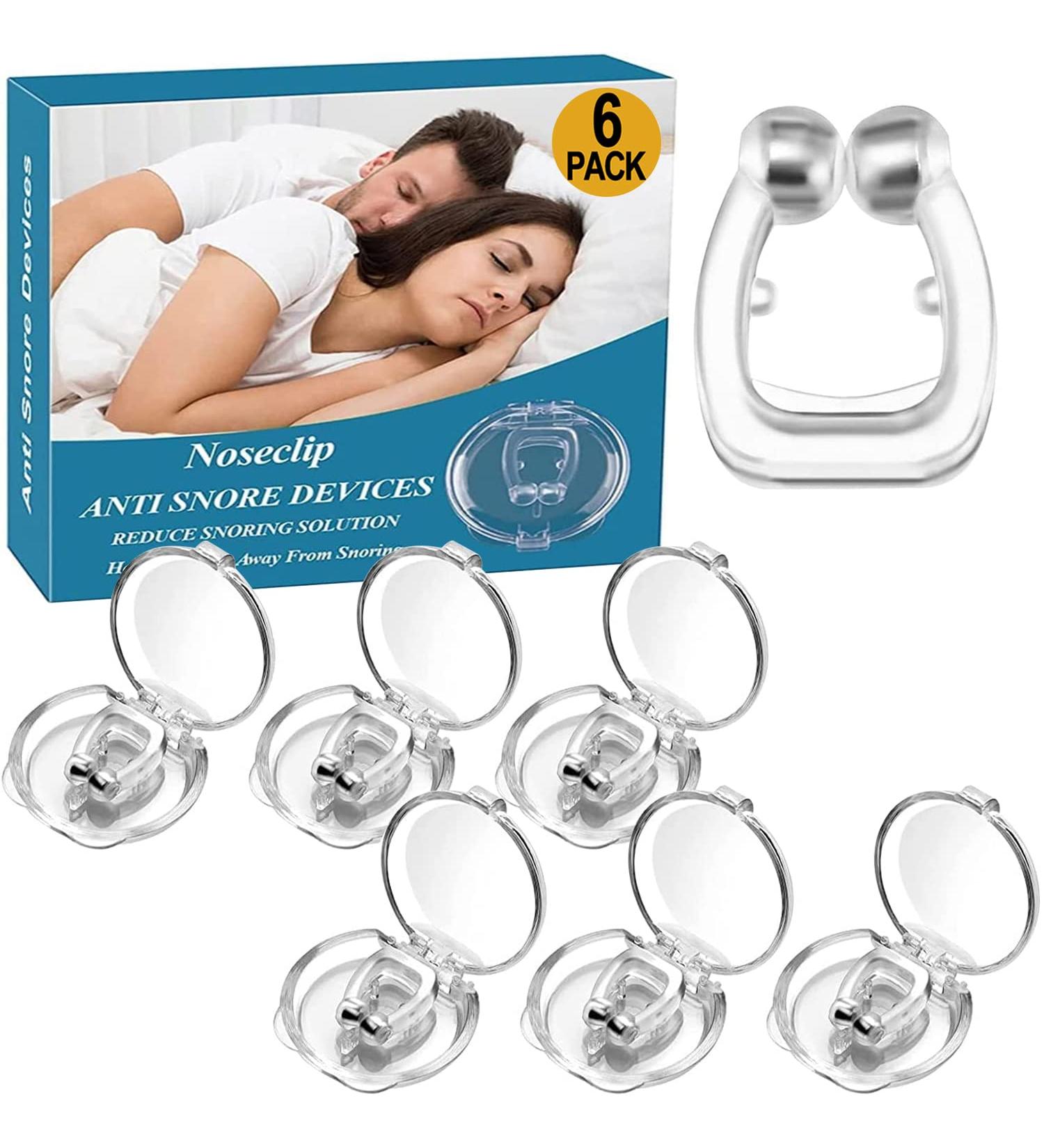 Silicone Magnetic Anti Snoring Nose Clip - 6 Pack Snoring Solution for Men and Women - Buy Online on GoSupps.com