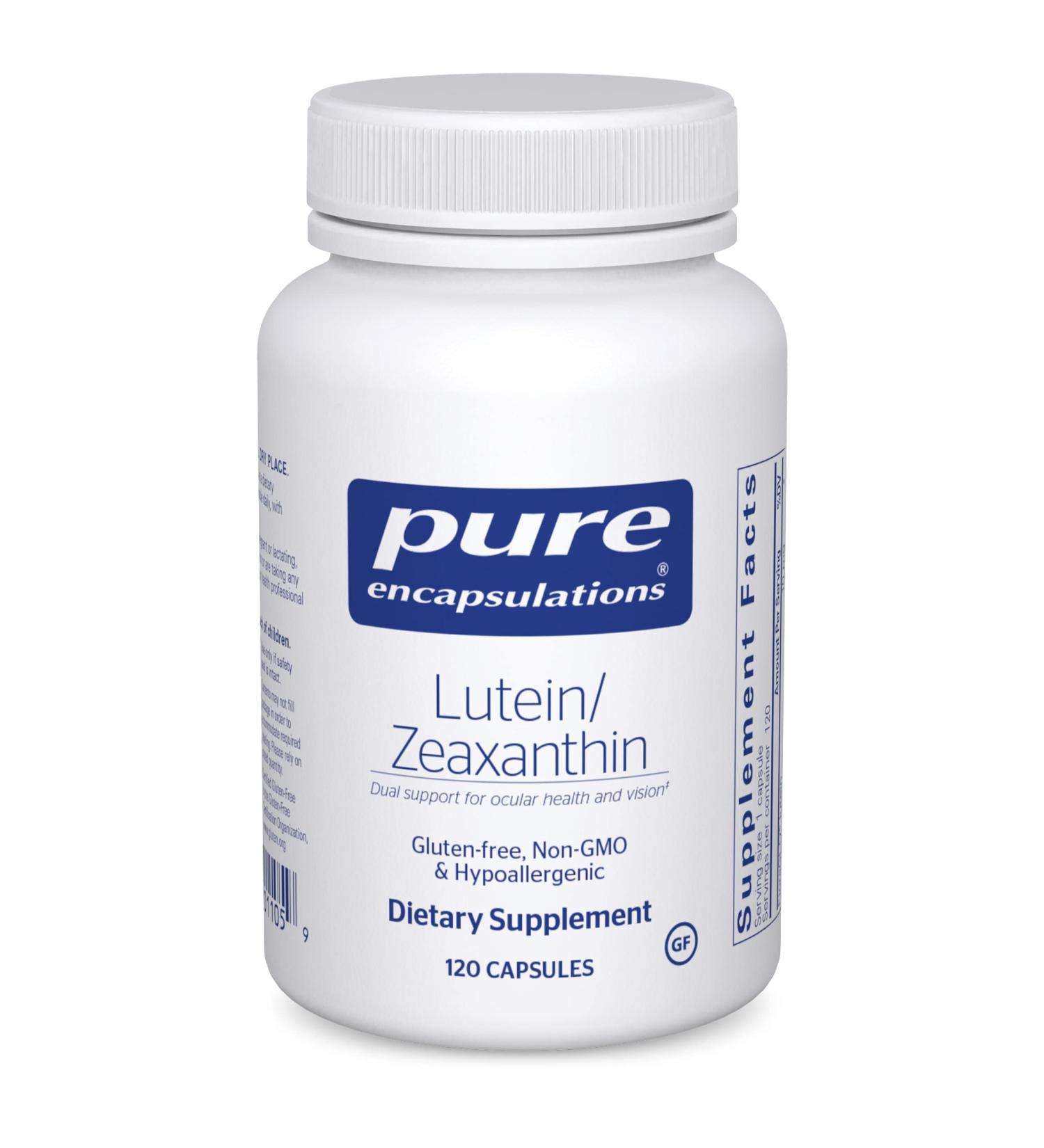 Pure Encapsulations Lutein/Zeaxanthin Supplement - 120 Capsules for Vision & Macula Health - Buy Online on GoSupps.com