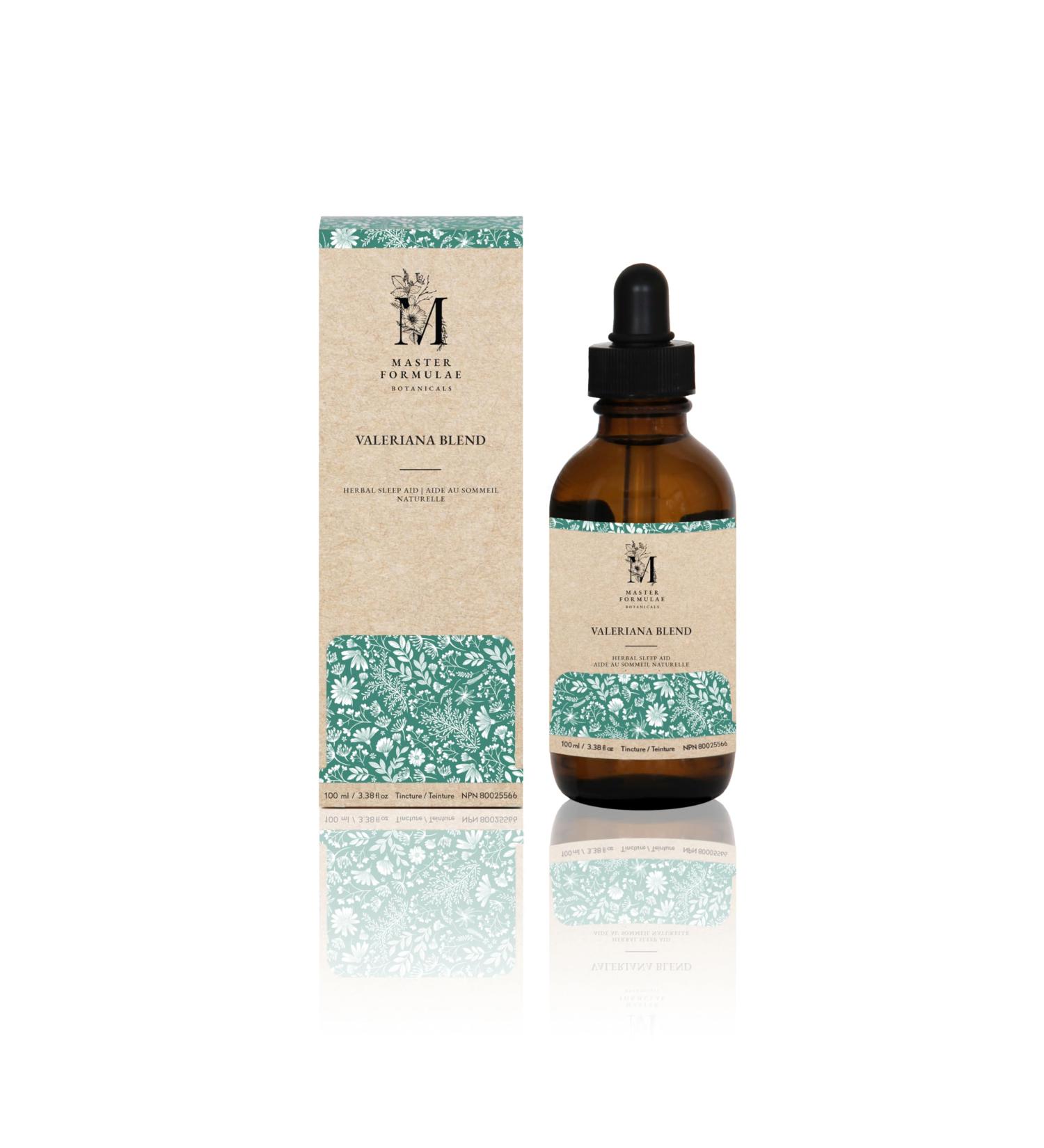 Master Formulae Valeriana Blend | Valerian Root Passionflower & Skullcap | Relaxation Calming | 100mL - Buy Online on GoSupps.com