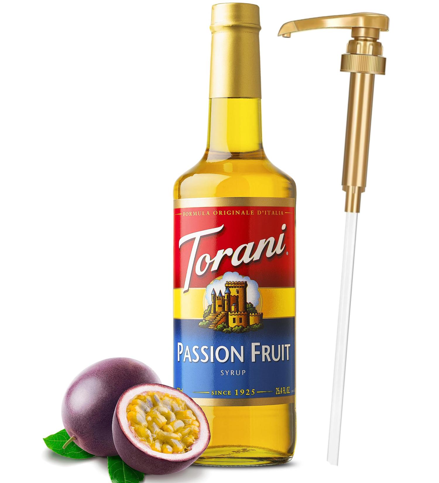 Sirop de caf sirop aromatis aux fruits de la passion pompe incluse 750 ml Verre fruit de la passion - Buy Online on GoSupps.com