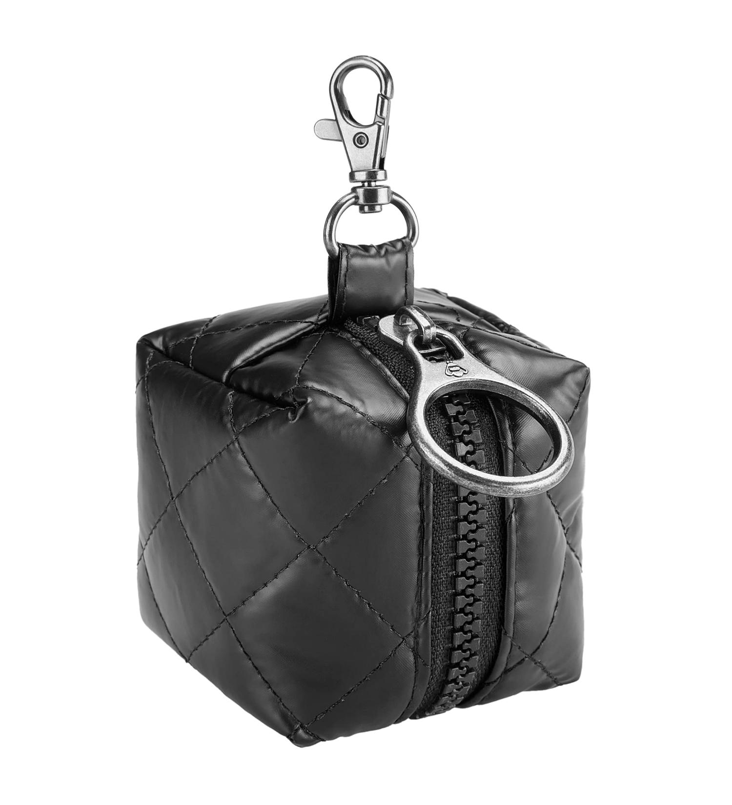 Humble-Bee Pacifier Pouch Case Fits 2 Pacifiers BPA-Free Chic Design Quilted (Metallic Black)