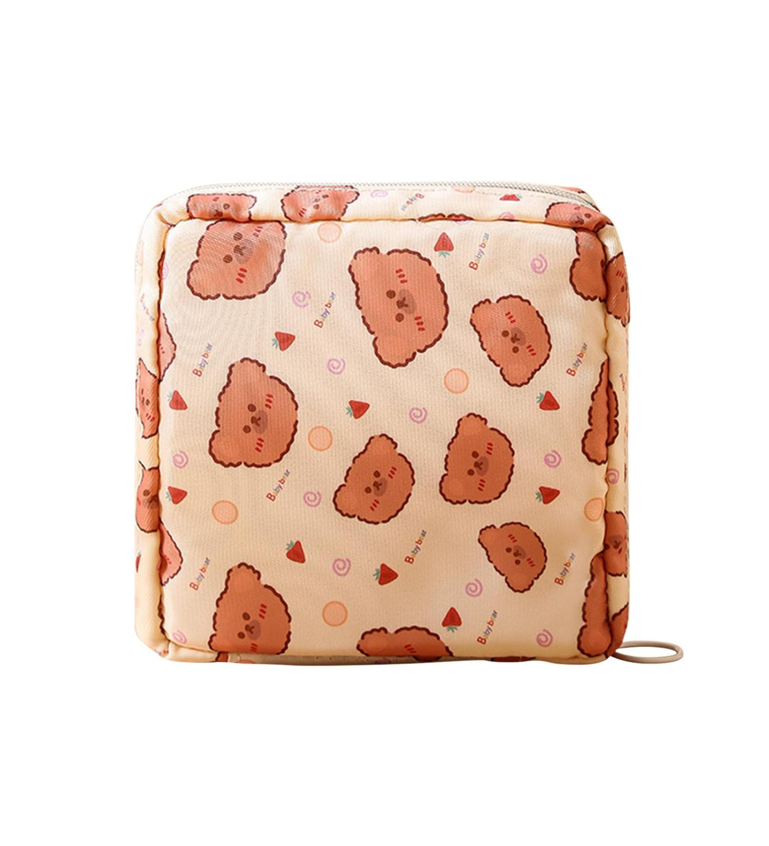 Napkin Storage Bag Period Bag with Zipper for Sanitary Napkin First Period Gifts Tampon Bag Feminine Bag Portable Menstrual Bag for Teen Girls Women Ladies (D2) - Buy Online on GoSupps.com