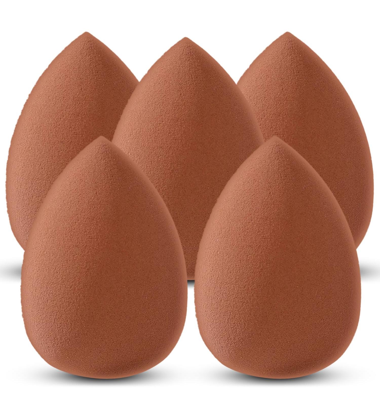 5 Piece Latex Free Makeup Sponges Set - Multicolored Oval Foundation Blenders for Liquid Cream & Powder Cosmetics - Ideal for Flawless Application - Buy Online on GoSupps.com