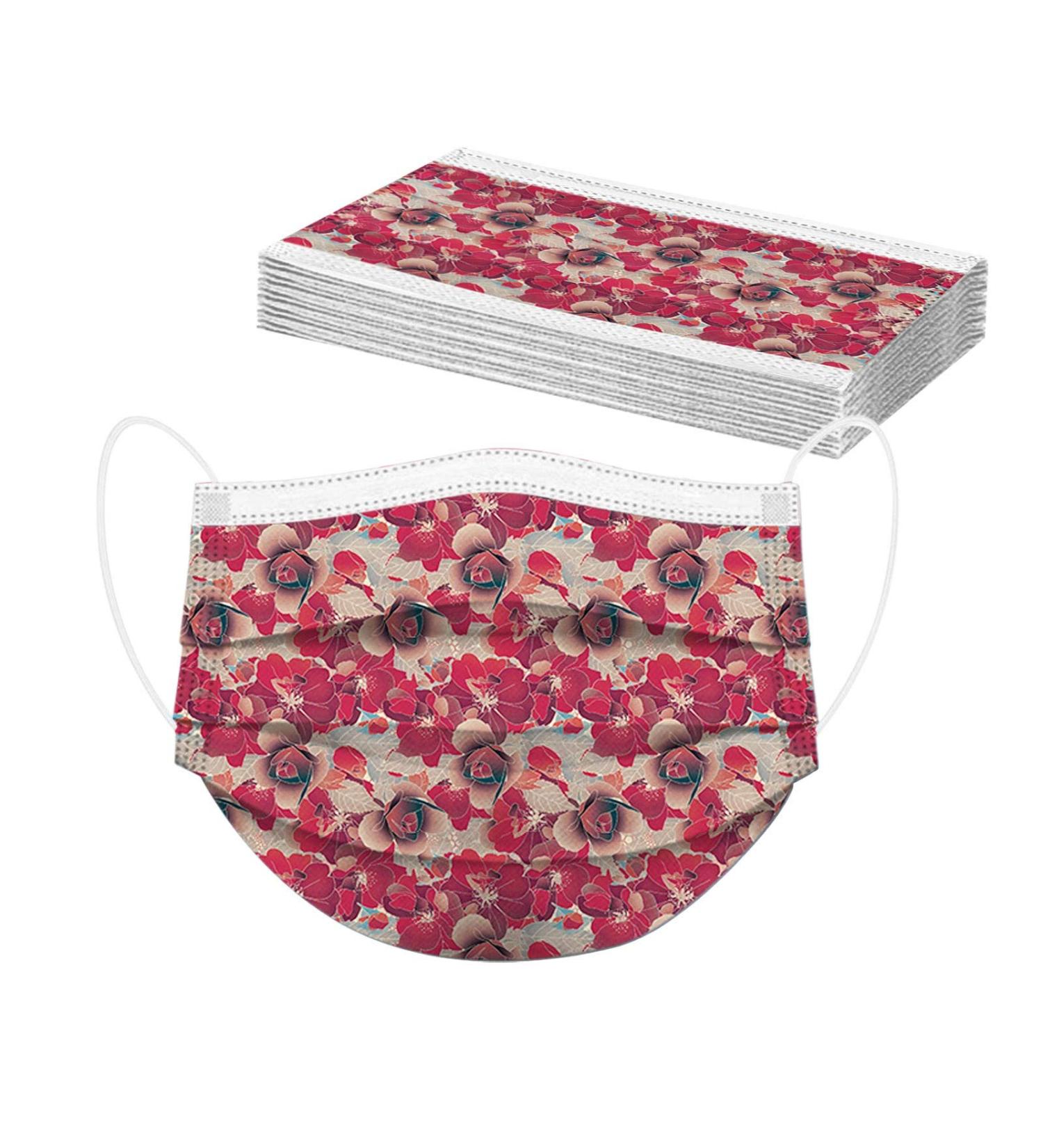 Lulupi 10-Piece One-Way Adult Flower Motif Mouth & Nose Protection - Elegant Breathable Bandana Mask Scarf for Women - Buy Online on GoSupps.com