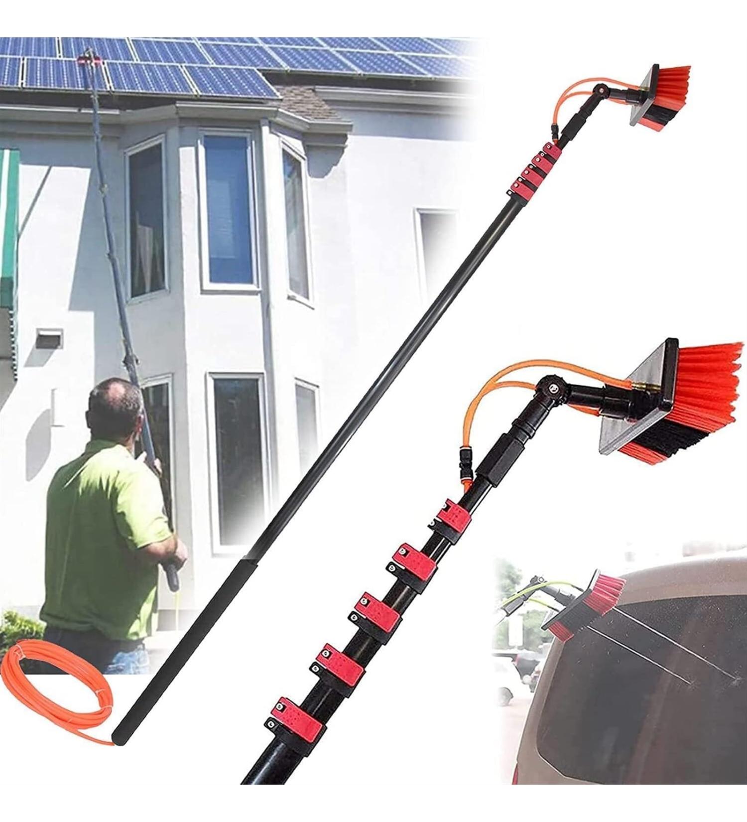 Water Fed Pole Kit Water Fed Telescopic Cleaner Brush Washing Set Equipment Extension Pole Cleaning for Trucks Windows (36ft/10.8m) - Buy Online on GoSupps.com