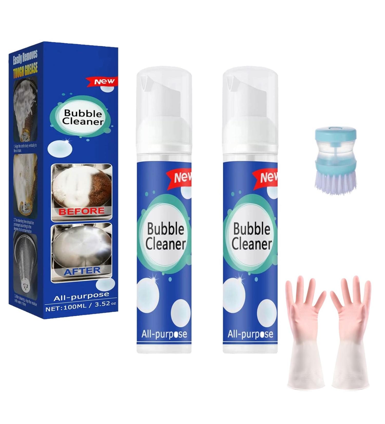 Thezoto Cleaning Spray Zoto Bubble Cleaner Thezoto Foaming Heavy Grease Cleaner Kitchen Deep Cleaning Spray No-Rinse All Purpose Rinse Cleaning Foam(100ml) (2pcs) - Buy Online on GoSupps.com