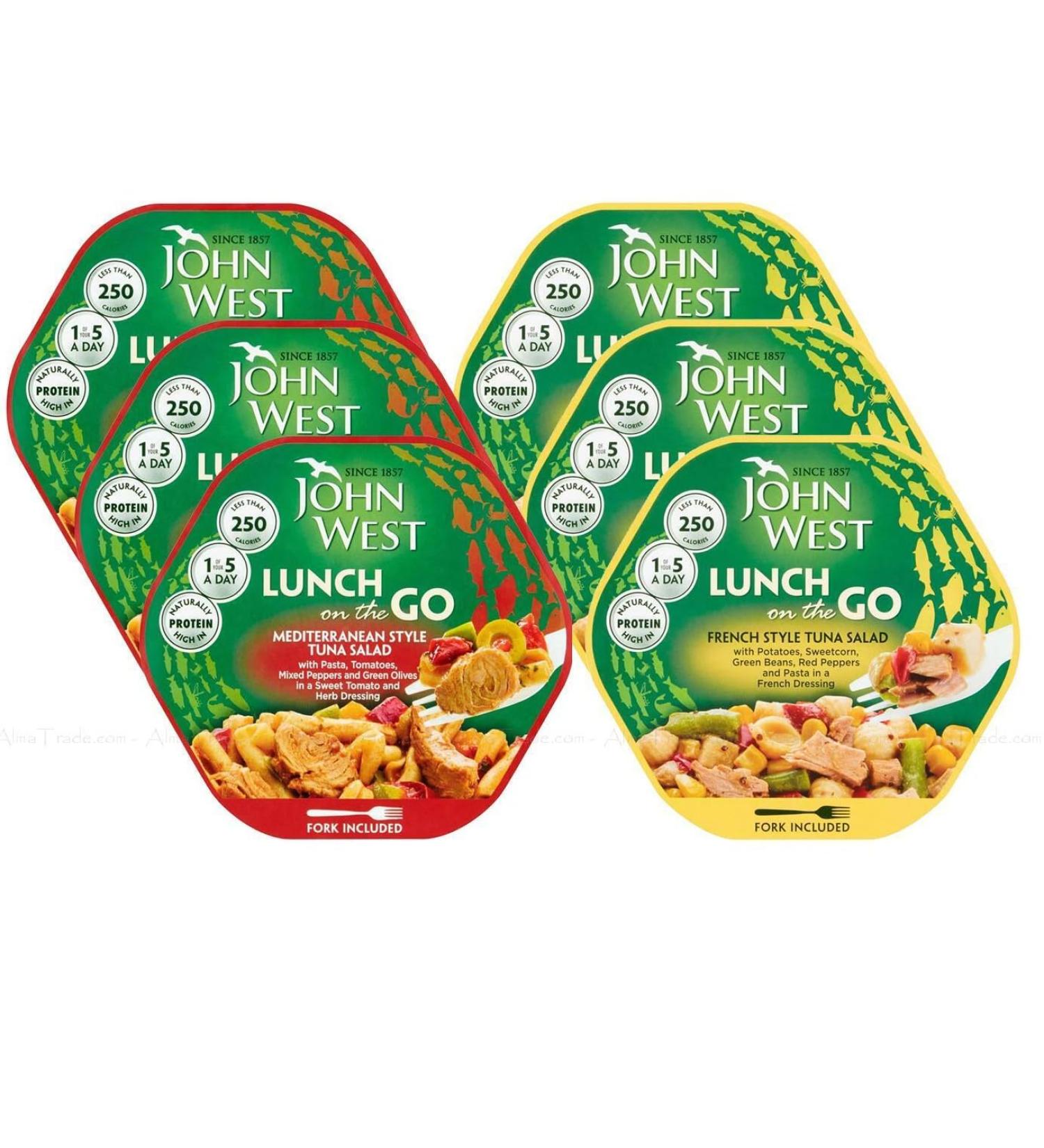 John West Lunch On The Go Tasty Ready to Eat Fish Tuna Salad - Pack of 6 x 220g - Buy Online on GoSupps.com