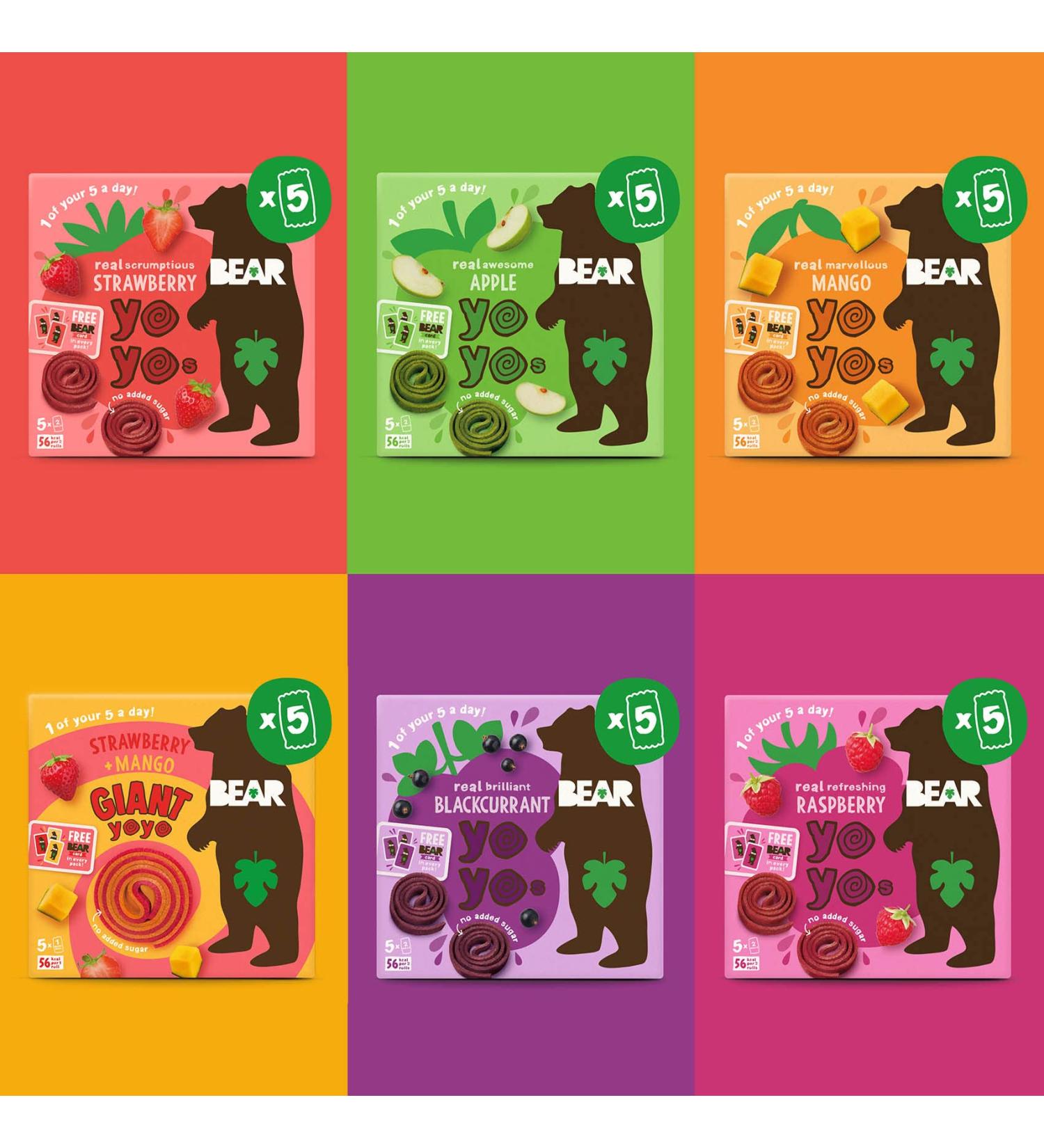  BEAR Bear Nibbles Yoyo Fruit Rolls 100% 20g (Pack of 30) - Buy Online on GoSupps.com