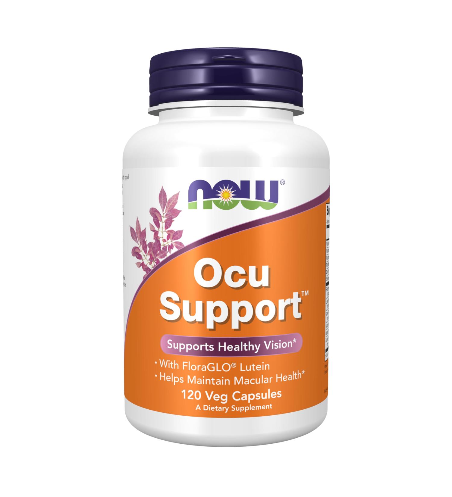 NOW Foods Supplements Ocu Support with FloraGLO Lutein plus Vitamins A C and E 120 Veg Capsules - Buy Online on GoSupps.com