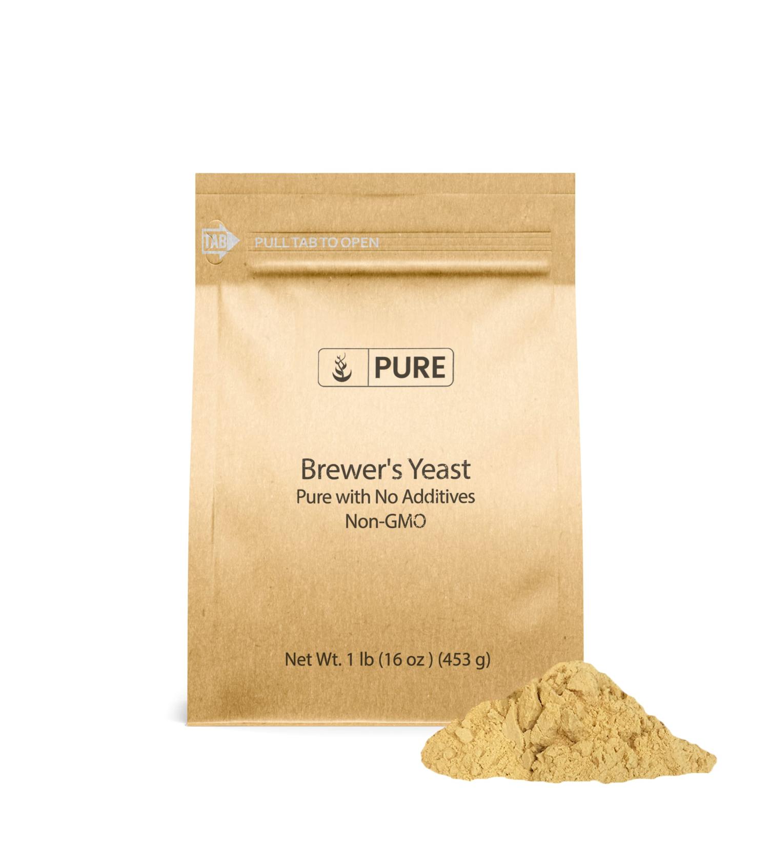 Brewer's Yeast (1 lb) - Pure Original Ingredients, Non GMO, No Fillers, No Additives - Buy Online on GoSupps.com