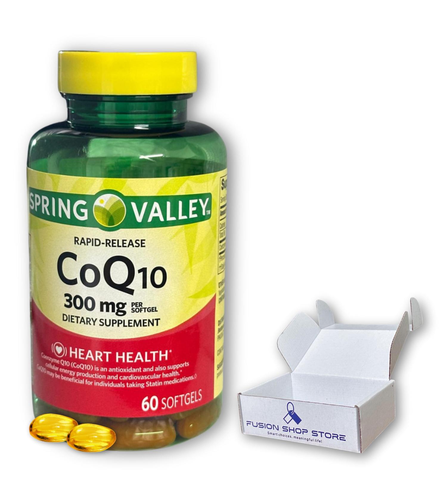 C0q10 300mg Rapid Release- 60 softgels (Pack of 1) Boxed by Fusion Shop Store - Buy Online on GoSupps.com