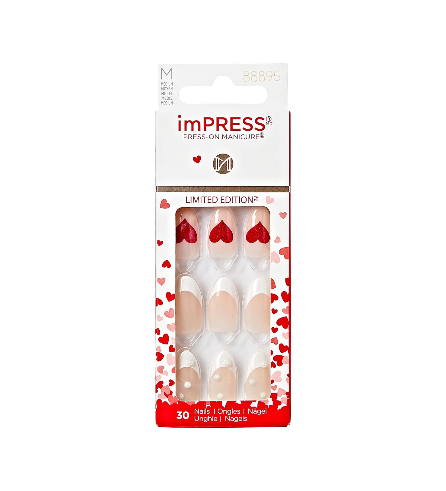 KISS imPRESS Press-On Manicure Limited Edition Valentine Nails Love Like This 30 Count LoveLike This - Buy Online on GoSupps.com