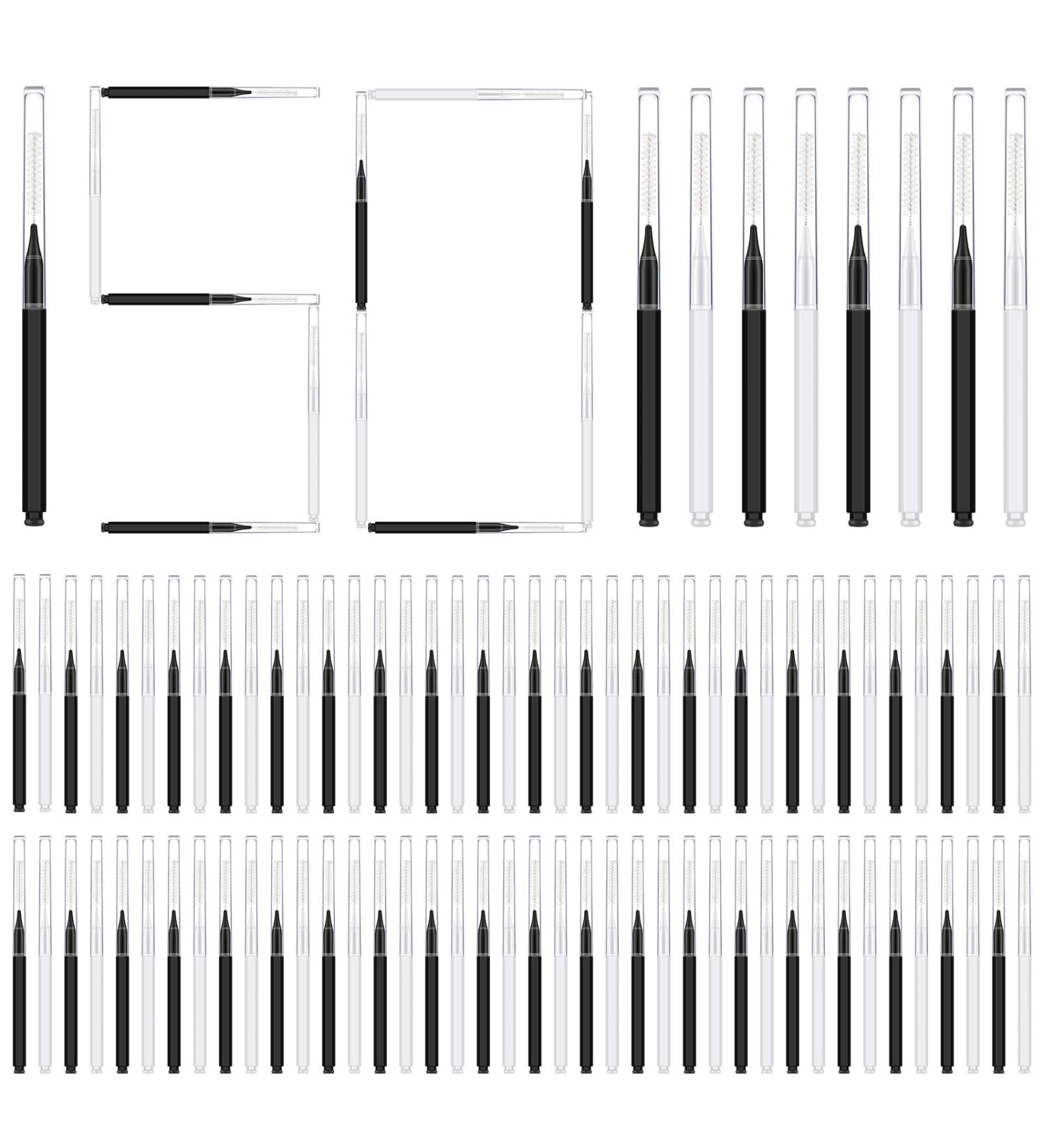 150pc Brow Lamination Microbrush Set with Cap - Black/White Eyebrow Tools for Lash Lift, Extensions & Filling - Buy Online on GoSupps.com