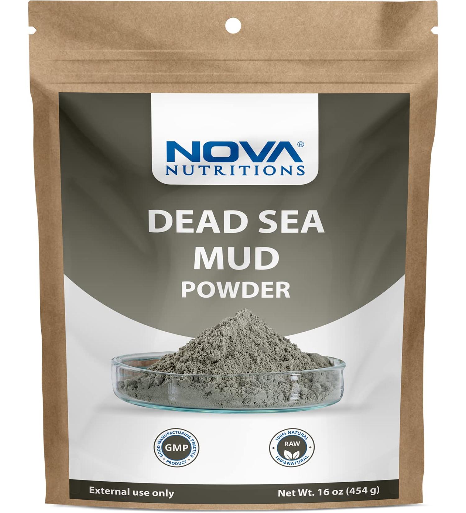 Nova Nutritions Dead Sea Mud Powder 16 OZ - Skin Regenerator for Face & Body Mask - Natural Formula - Buy Online on GoSupps.com