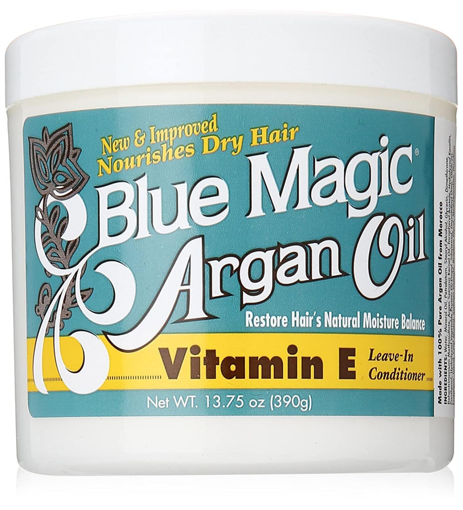 Blue Magic Argan Oil & Vitamin E Leave-in Conditioner 13.75 Oz - Nourishing Hair Treatment - Buy Online on GoSupps.com