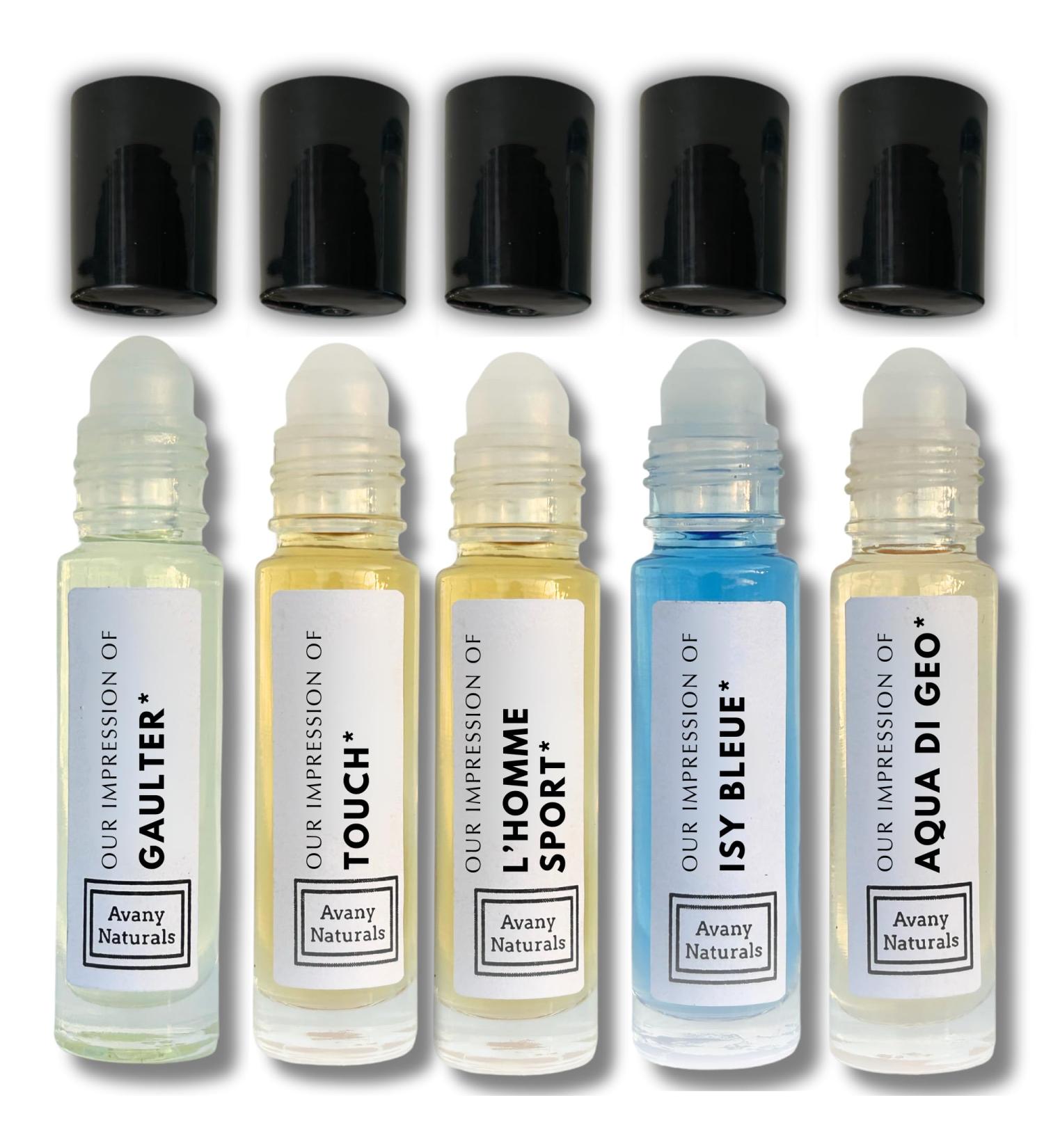 Mens Cologne Sampler Sets - Travel Size Perfume Scented Body Oil Alt Fragrances Replicant Perfume Roll on Mini Perfume Bottle for Man 5 pc (Sporty Vibes) - Buy Online on GoSupps.com