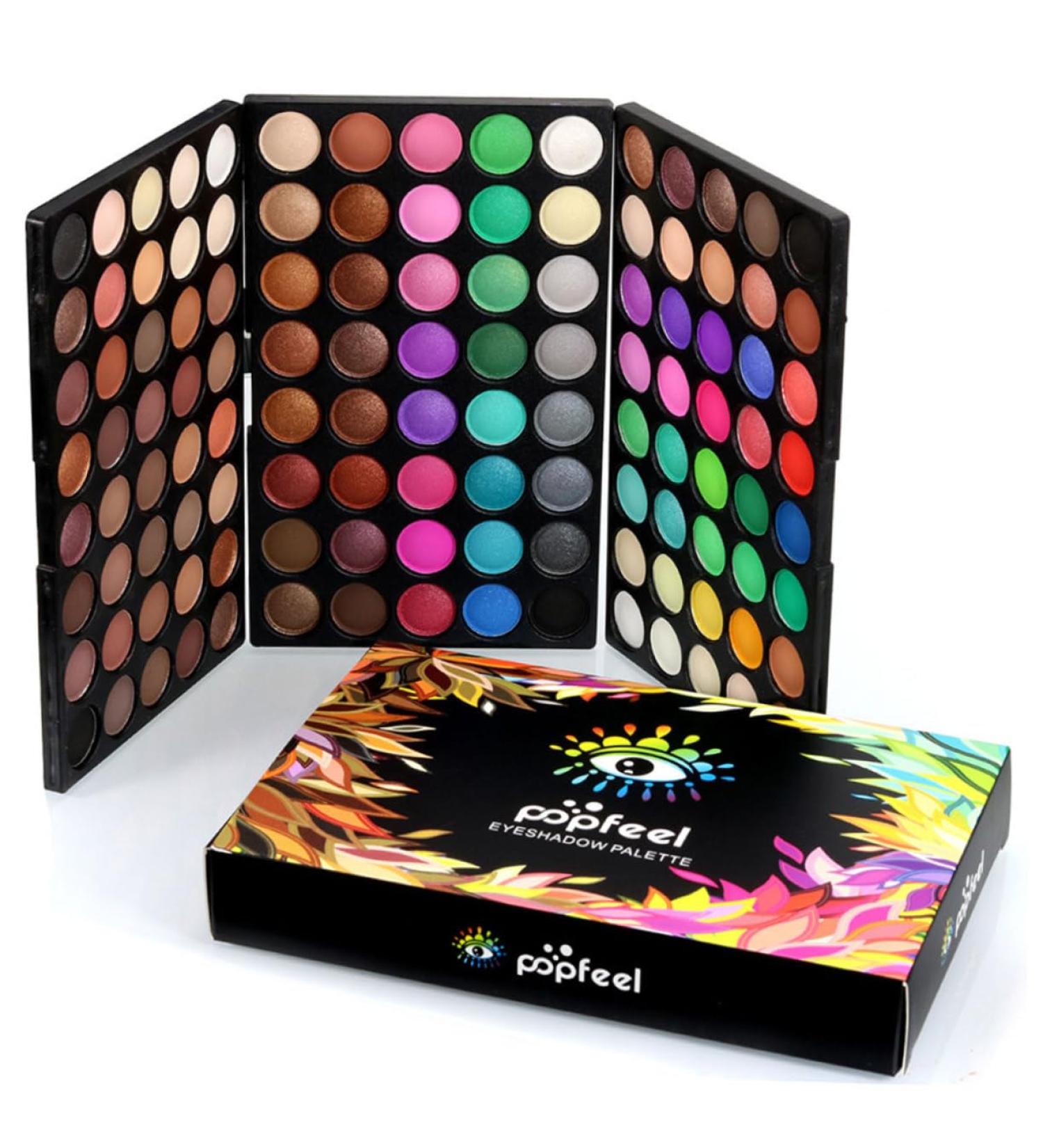 Buy Hemoton 120 Shimmer Eyeshadow Palette - Neutral Matte & Glitter Eyeshadow - Earth Tones Makeup for Vibrant Looks - Ships Worldwide - Buy Online on GoSupps.com