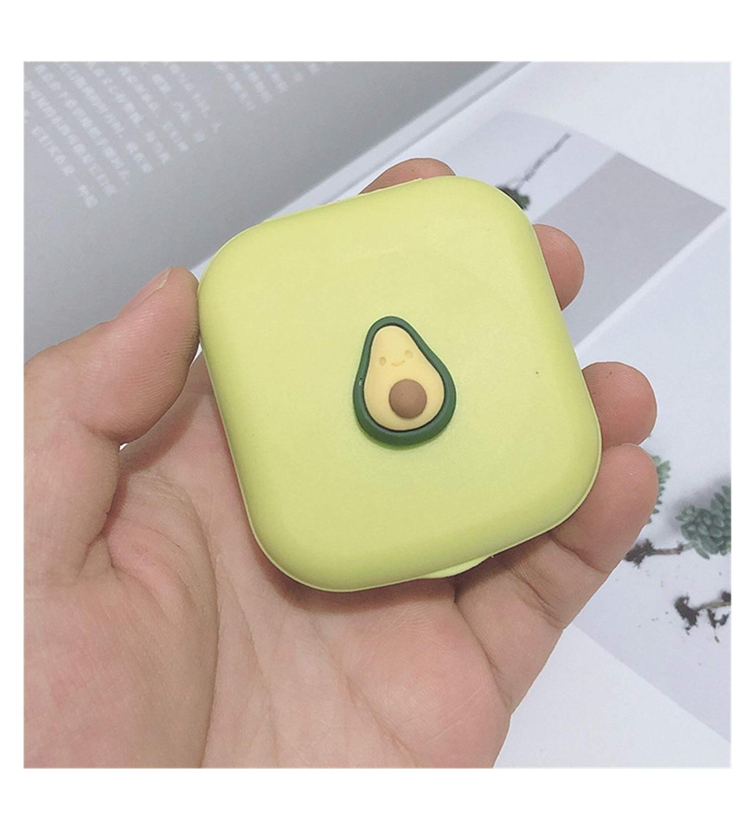 Buy SRFGHJS Mini Acrylic Contact Lens Container - Avocado Fruit Design Travel Holder with Mirror | 1PC Perfect for International Shipping - Buy Online on GoSupps.com