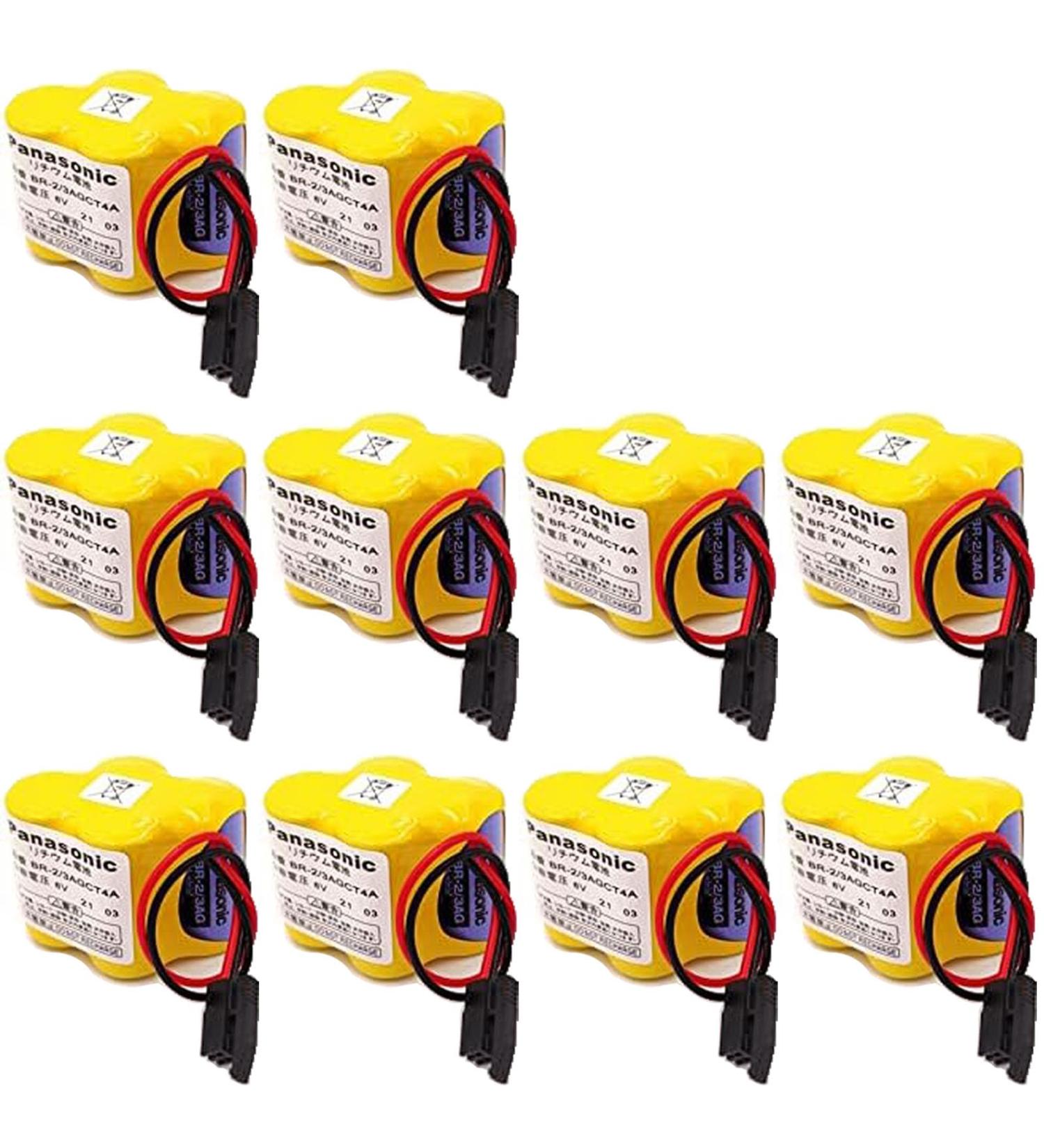 WELLVEUS 10 Pack BR-2/3AGCT4A 6V Battery for Fanuc A98L-0031-0025 | 4400mAh Black Connector - Fast International Shipping - Buy Online on GoSupps.com