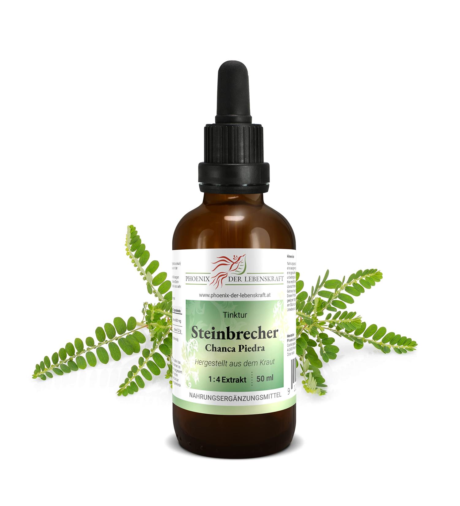 Premium Stone Crusher Tincture 50ml - Phyllanthus Niruri Extract Vegan Made in Austria - 1:4 Concentration - Buy Online on GoSupps.com