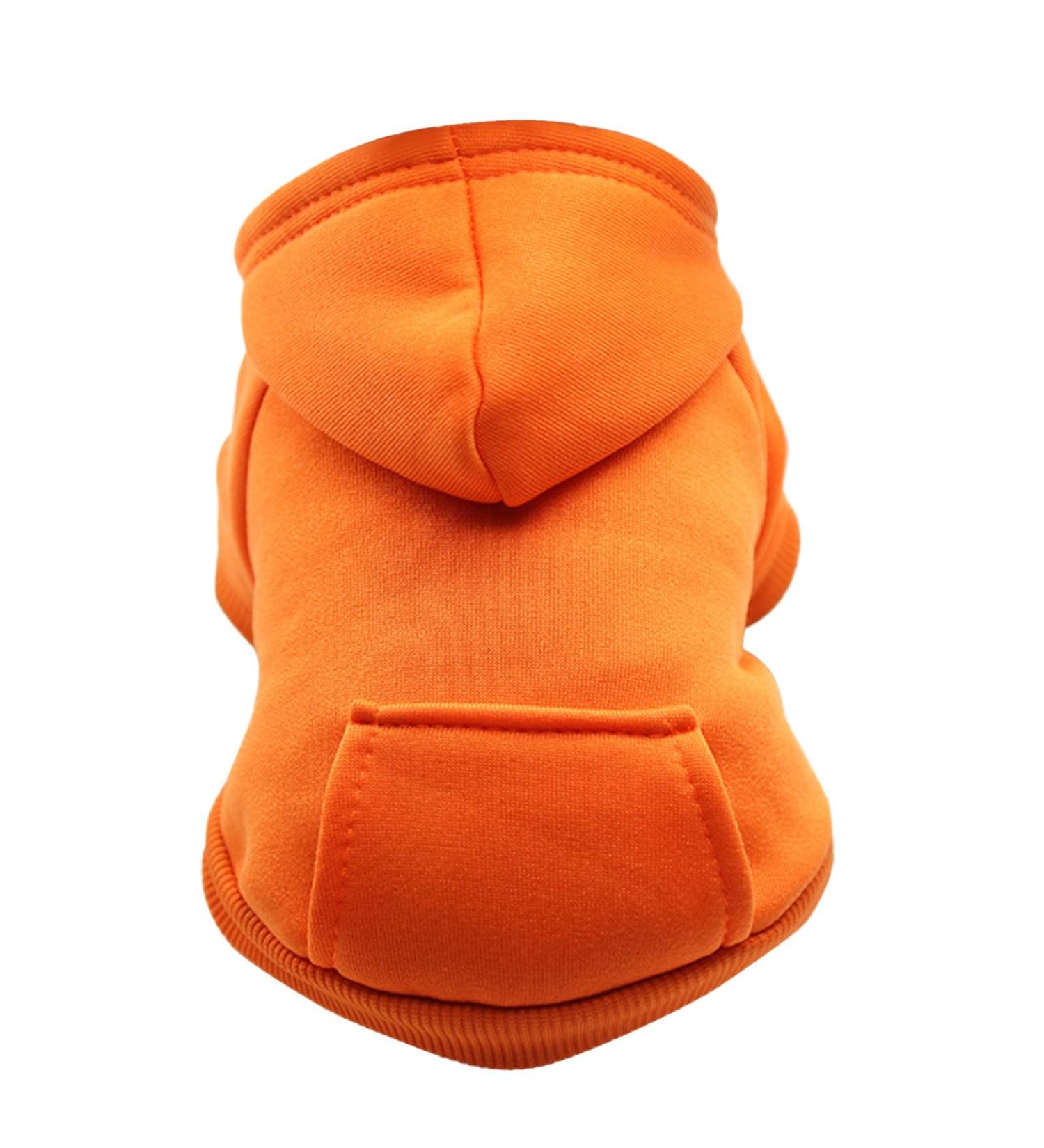 Shop Autumn Warm Hooded Sweater for Puppies | Stylish Pet Jackets for French Bulldogs | XXL C-Orange Winter Dog Clothing - Buy Online on GoSupps.com