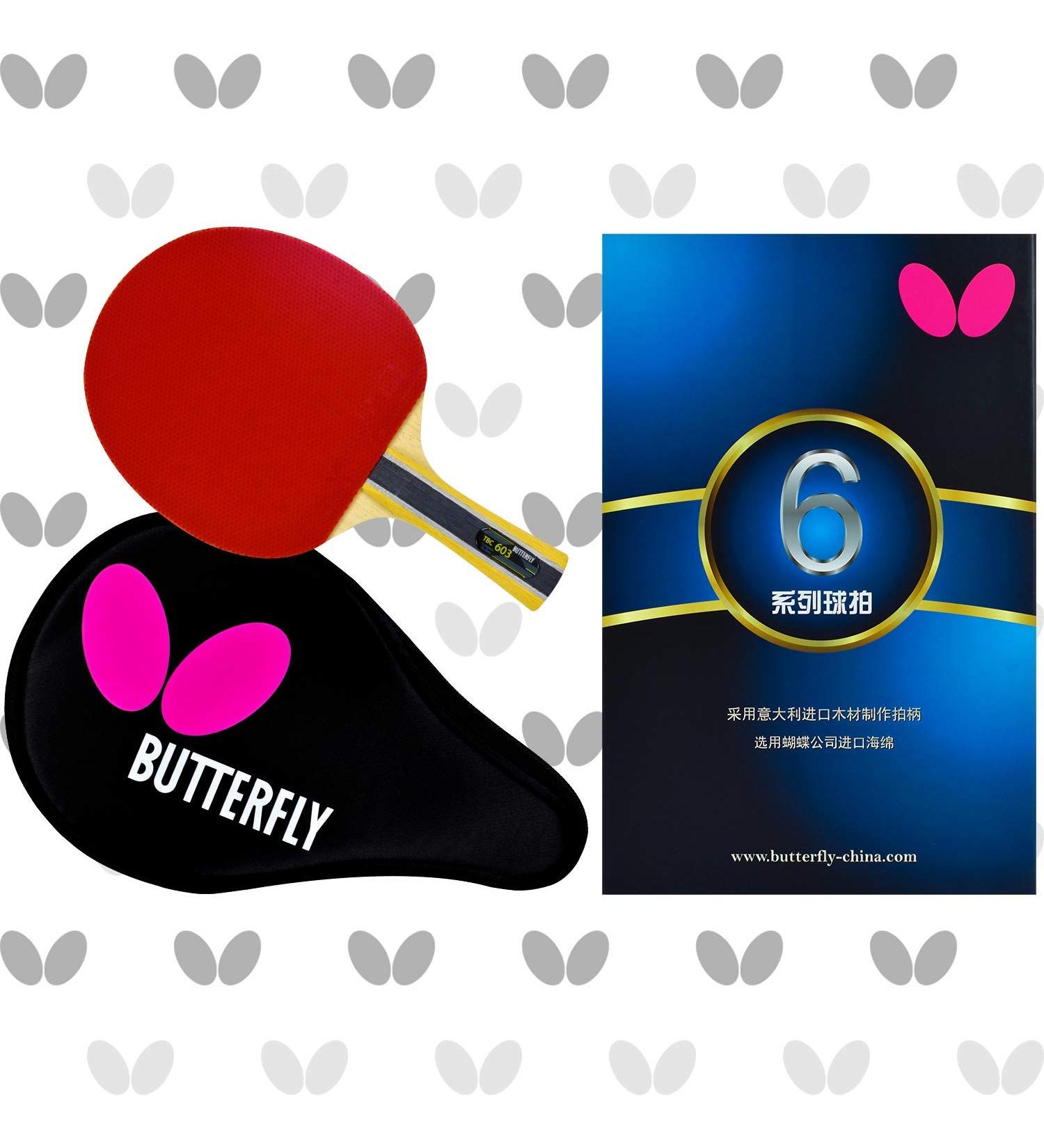 Butterfly B603FL Ping Pong Paddle Set with Case | Tournament Grade Table Tennis Racket for High Speed & Spin - Buy Online on GoSupps.com