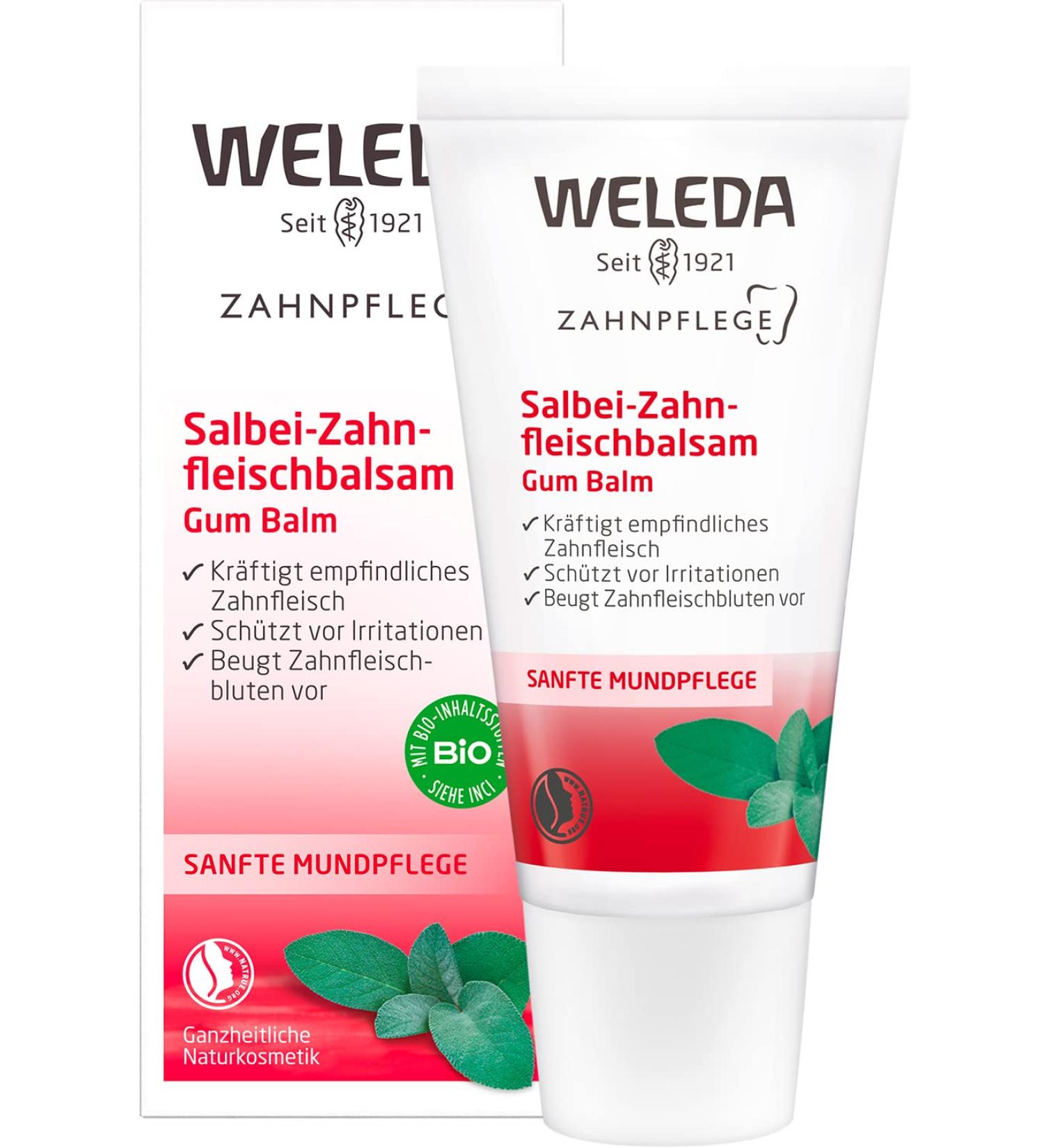Weleda Bio Sage Gums Balm - Natural Dental Care for Sensitive Gums (30 ml) | Mild Toothpaste for Fresh Breath - Buy Online on GoSupps.com