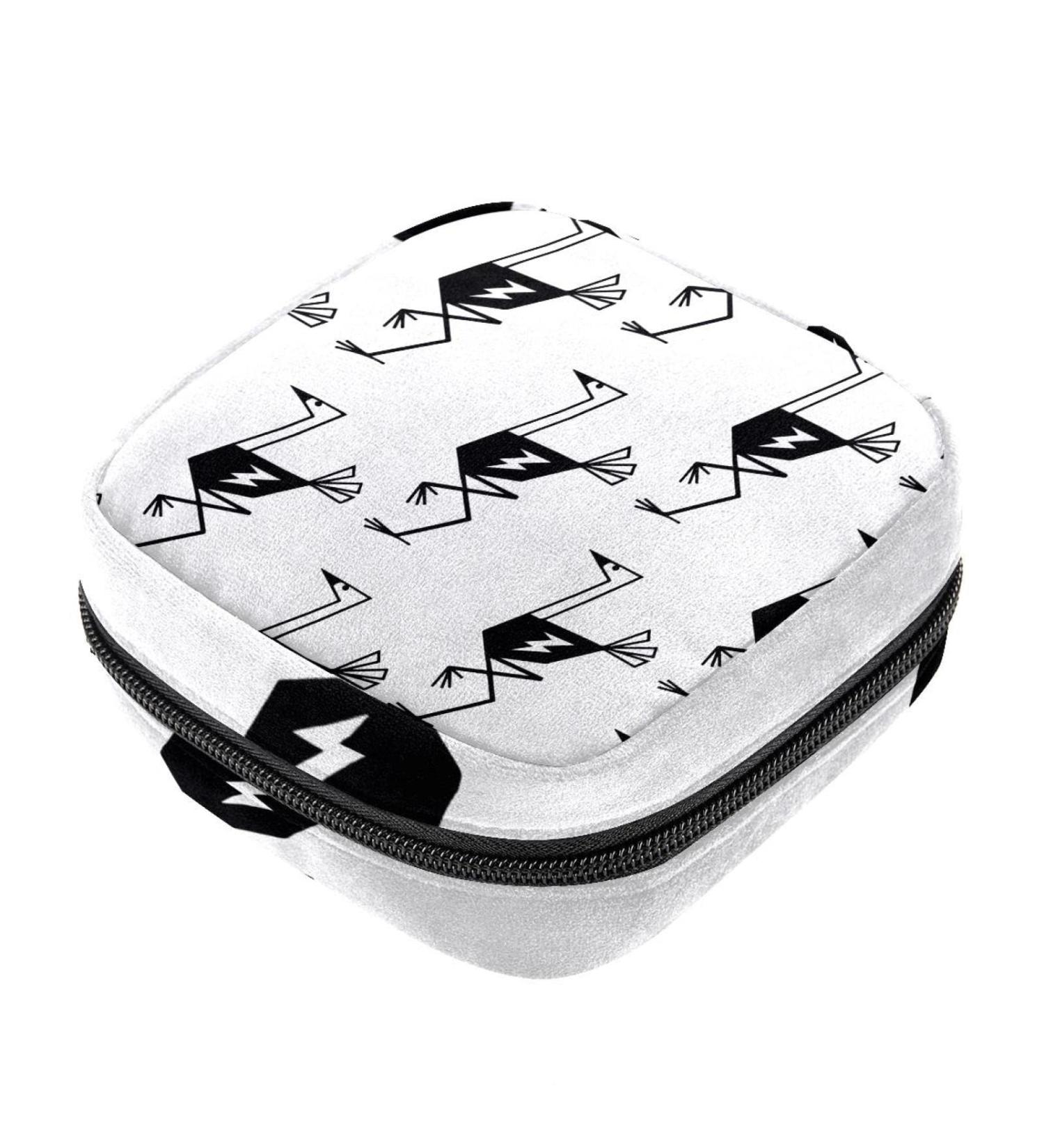 Buy Portable Sanitary Napkin Storage Bag for Menstrual Cups | Stylish Ostrich Bird Design for Women's First Period & Travel - Buy Online on GoSupps.com