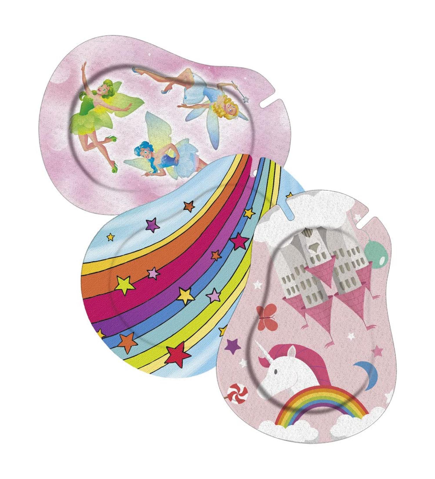 Buy Ortopad Bamboo Eye Patches for Girls - Adhesive 30 Pack Regular Size Fun Designs - Fairies & Rainbow Stars - Buy Online on GoSupps.com