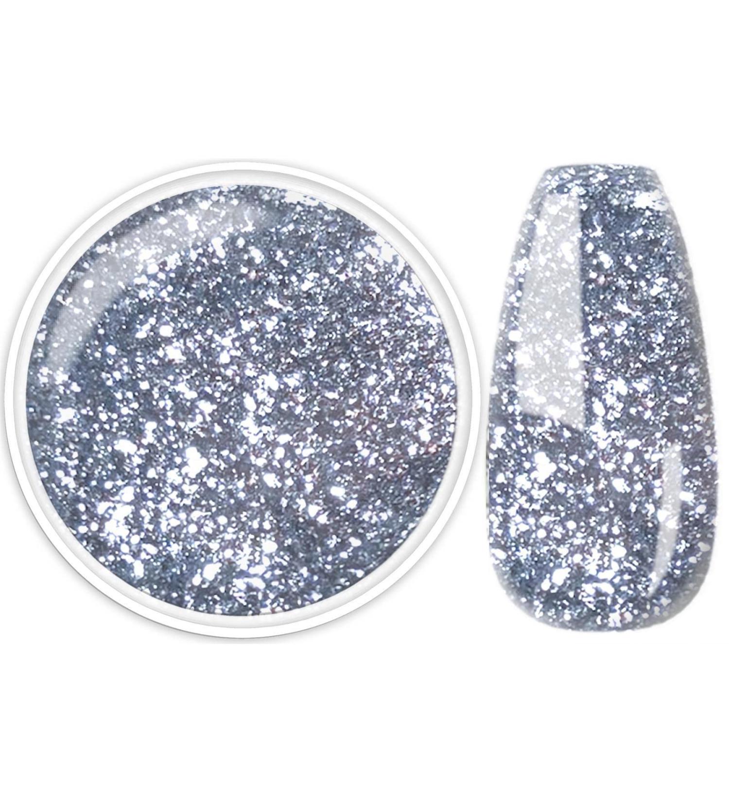 N+M SUPREME CHROME-GEL Silver-Jewels Effect Gel | Glitter Nail Art - Non-Opaque Wow Factor for Stunning Manicures - Buy Online on GoSupps.com