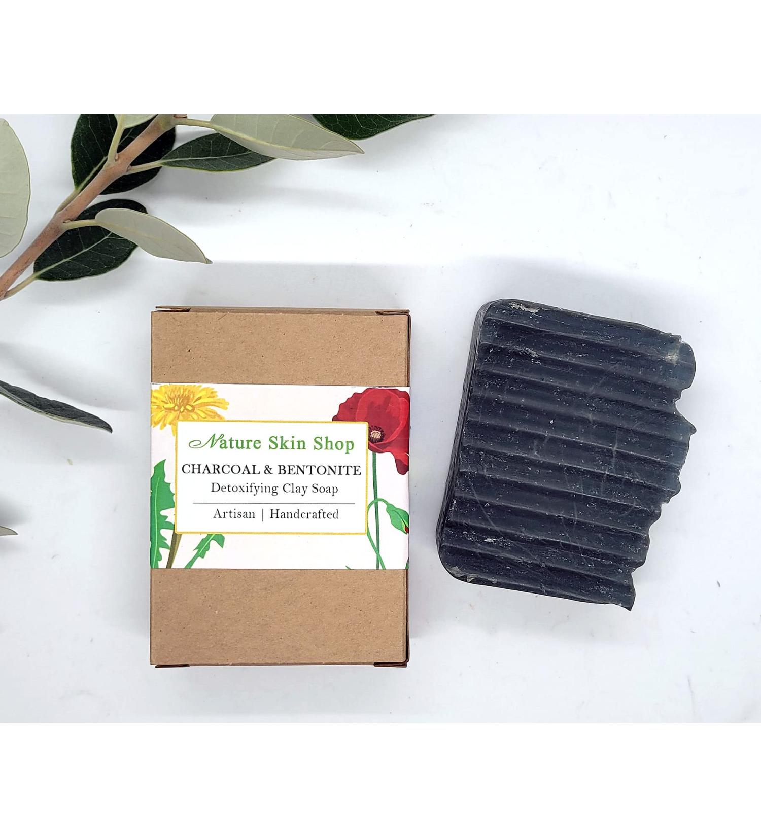 Detoxifying Activated Charcoal & Bentonite Clay Soap for Oily & Acne-Prone Skin - Cold Process | Nourish Your Skin Naturally - Buy Online on GoSupps.com