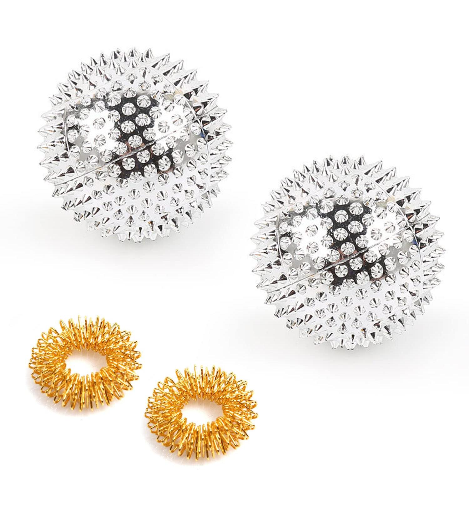 Buy 2-Piece Magnetic Acupressure Balls & Massage Rings | Hand Massager & Mini Finger Massage Device International Shipping Available - Buy Online on GoSupps.com