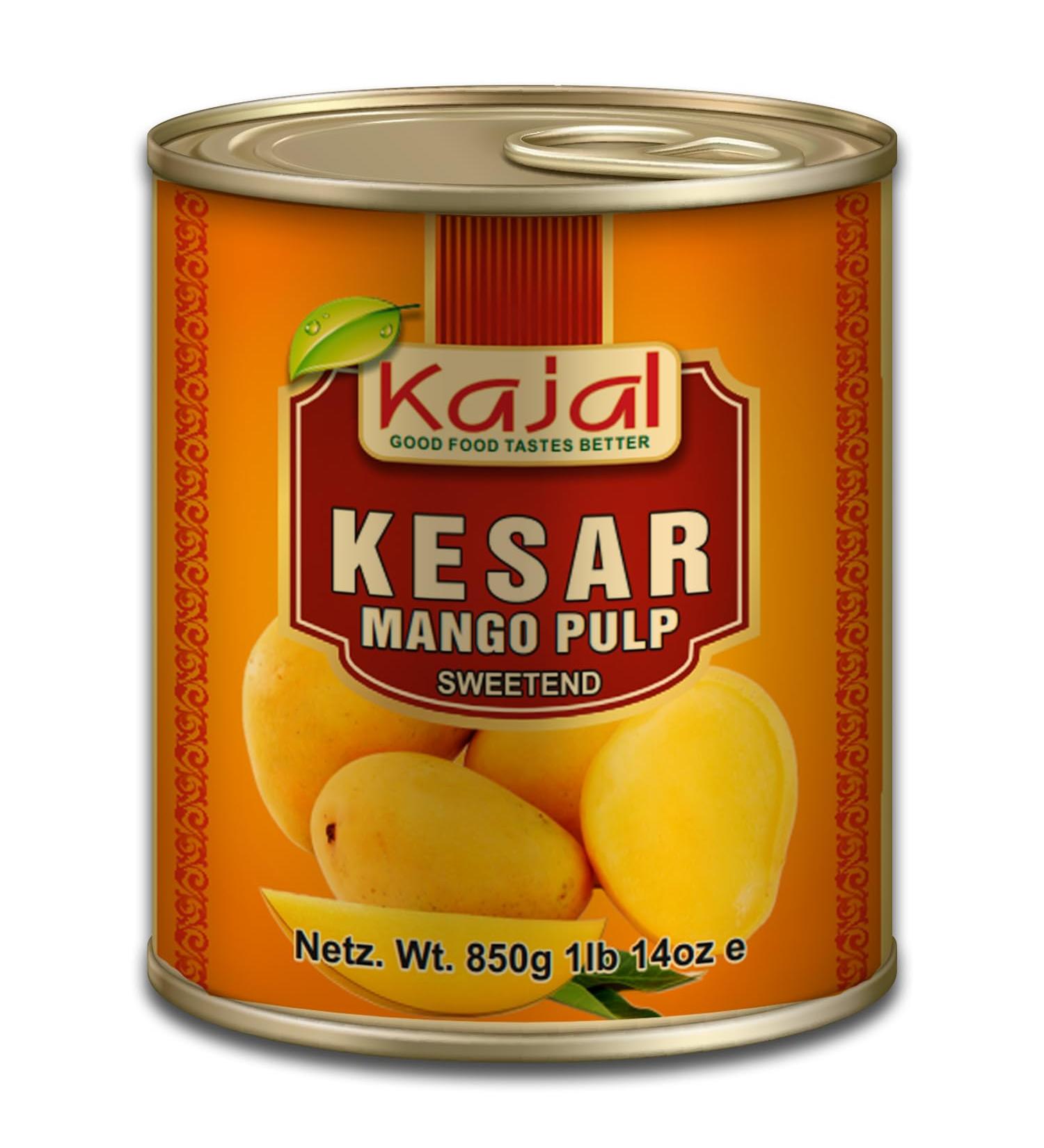 Kajal Kesar la pur e de mangue de qualit sup rieure 850 g - Id al pour les shakes la mangue le lassi les desserts et le curry - Naturel sucr provenant d'Inde - Kesar la viande de fruit 1 x 850g - Buy Online on GoSupps.com
