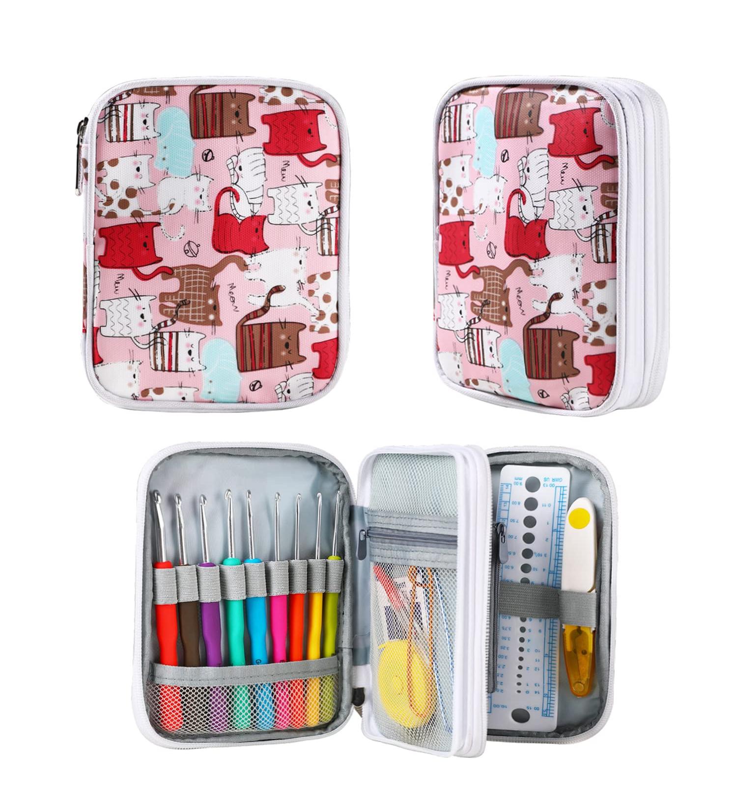 QZLKNIT Crochet Hook Case - Portable Organizer for Knitting Needles and Accessories - Buy Online on GoSupps.com