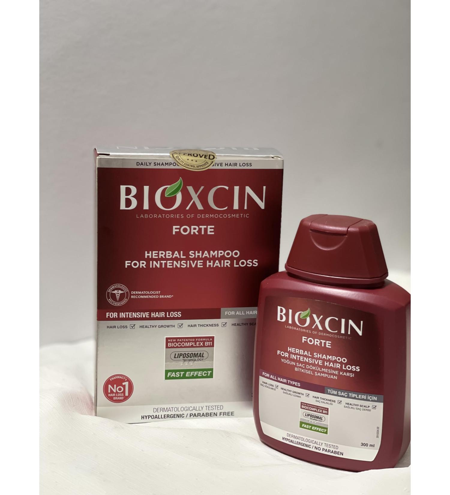 Bioxcin Herbal Hair Loss Shampoo with Liposomal Technology Bioxcin Fast Acting Formula for Thicker Hair with 48% Reduced Hair Fall in 1 Month