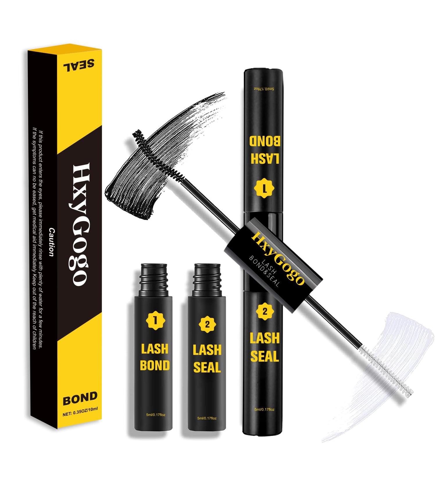 HxyGogo 2-in-1 Bond and Seal Lash Glue for DIY Cluster Lashes - Super Strong Hold, Latex-Free, Waterproof - Pink - Buy Online on GoSupps.com